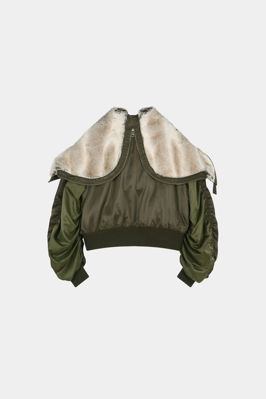 Andersson Bell - Unisex Flare Collar Ma-1 Parka (Khaki Brown) product image 14 | TRAB K-Fashion Australia