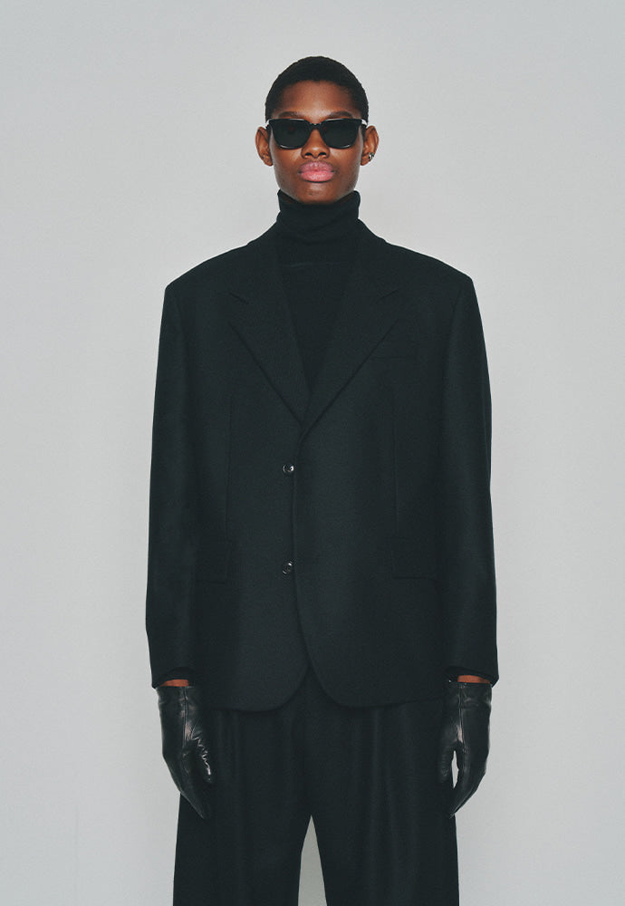 Tonywack - Italian Wool Flannel Twill Blazer Italian Fabric (Black) product image 6 | TRAB K-Fashion Australia