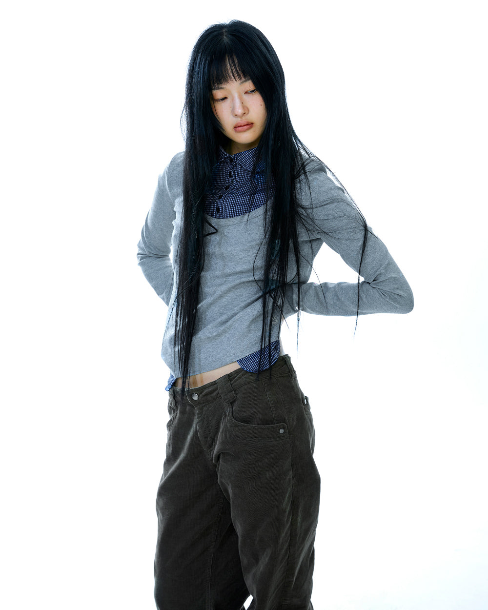 Coyseio - Leaf Cut Corduroy Pants (Brown) product image 6 | TRAB K-Fashion Australia