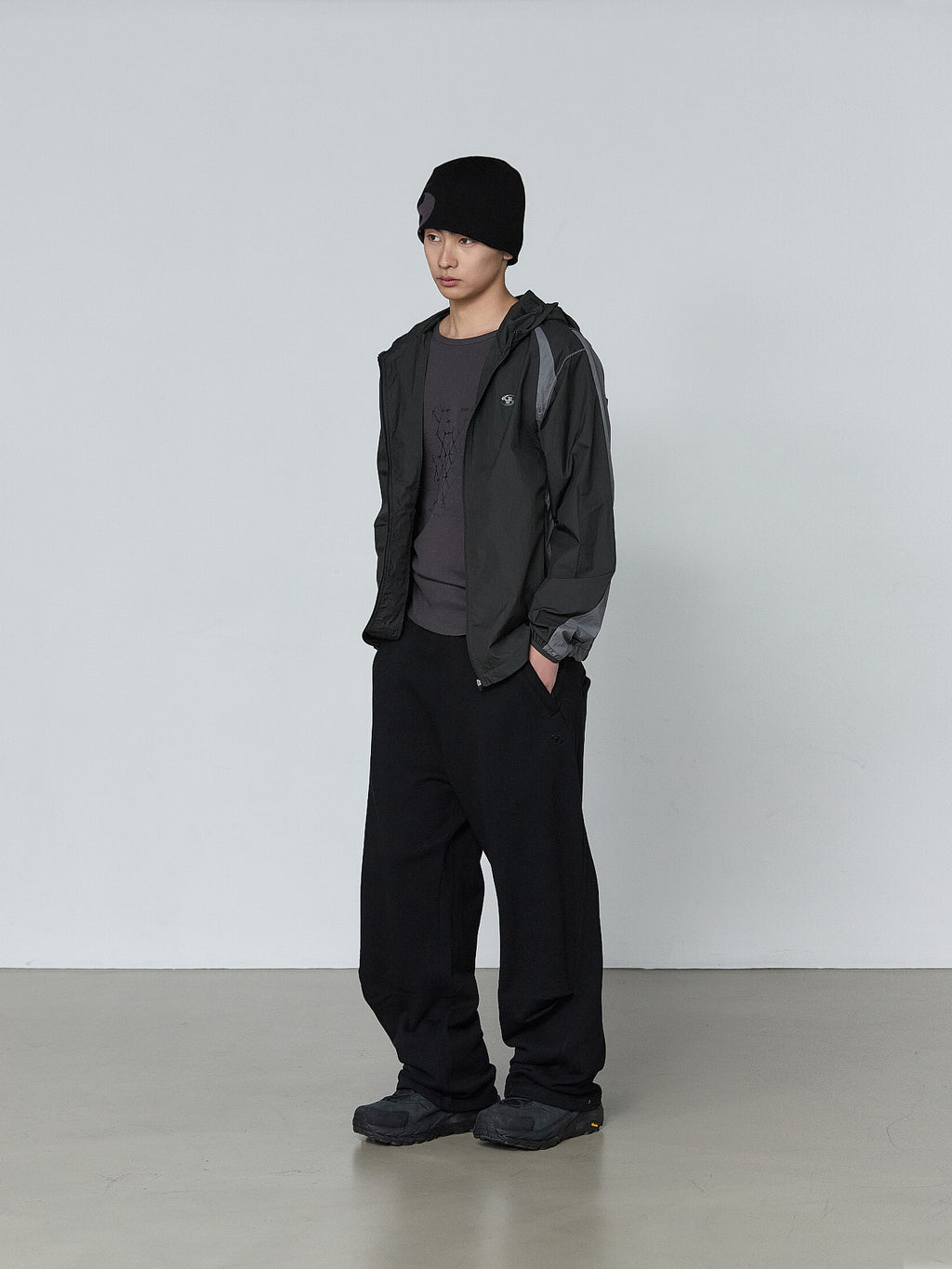 San San Gear - Paneled Jacket (Black) product image 1 | TRAB K-Fashion Australia
