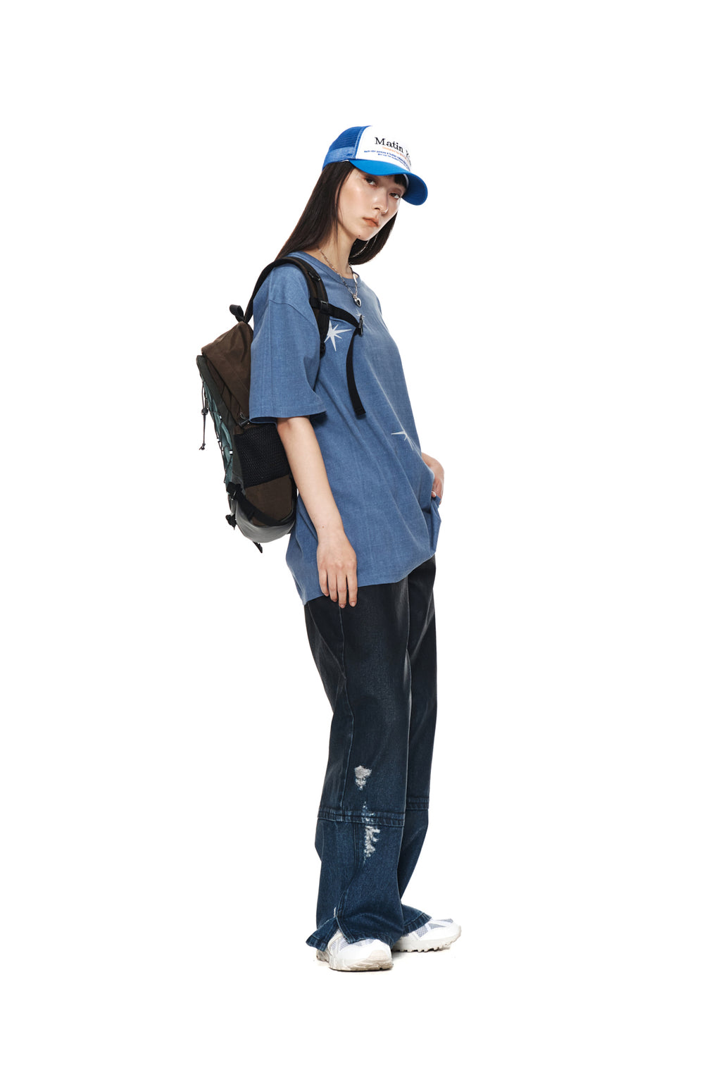 Matin Kim - Gradation Brush Denim Pants (Blue) product image 9 | TRAB K-Fashion Australia