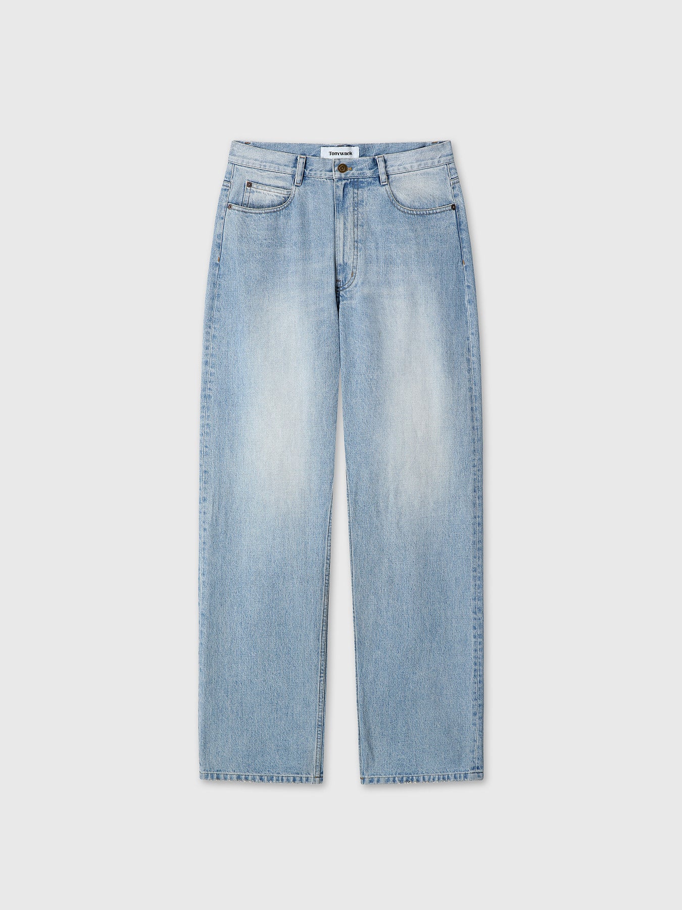 Tonywack - Wide Tapered Low Denim Jeans (Faded Light Blue) product image 10 | TRAB K-Fashion Australia