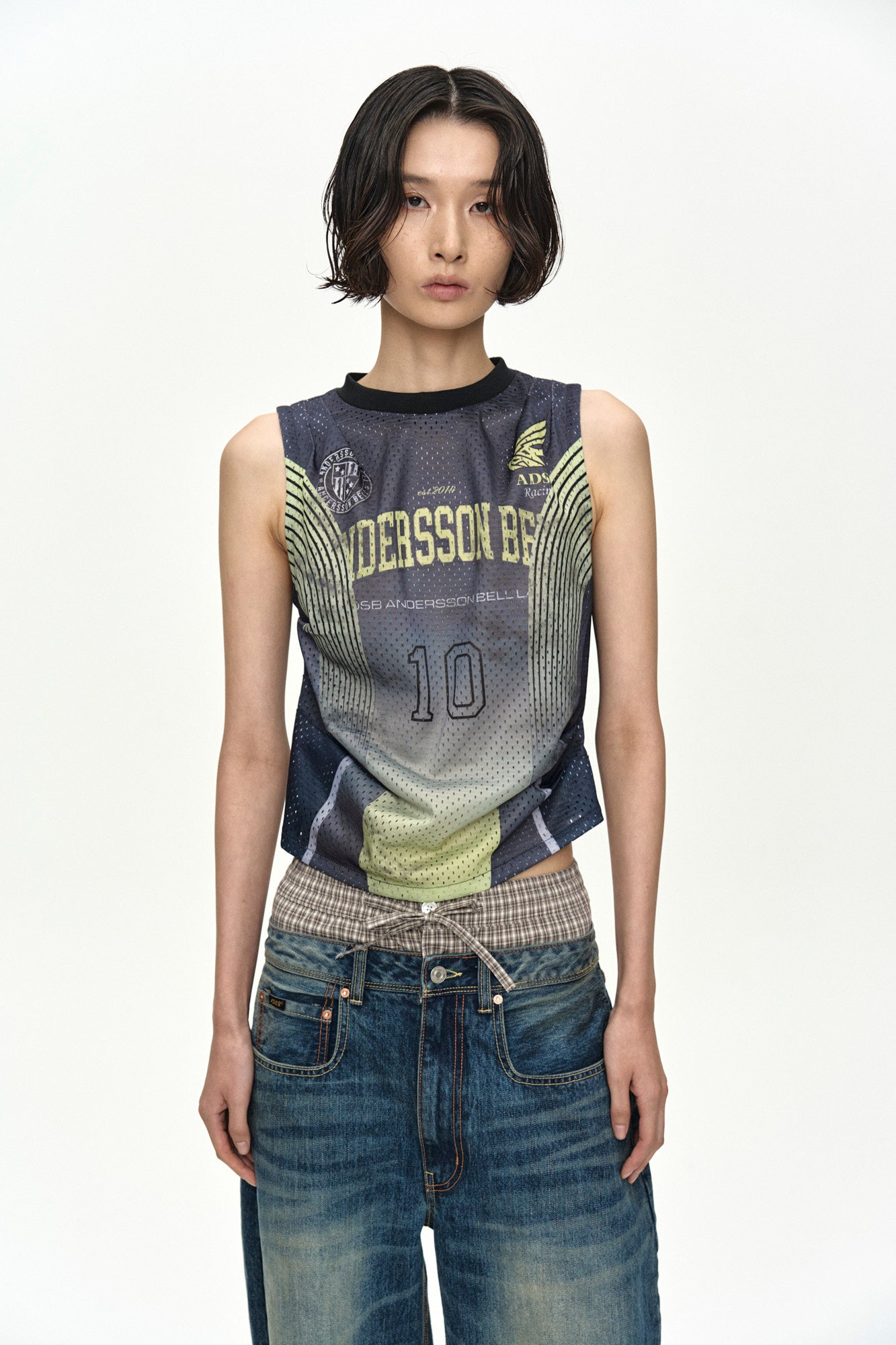 Andersson Bell - Unisex Trunk Layered Wide-Leg Jeans (Blue) product image 12 | TRAB K-Fashion Australia