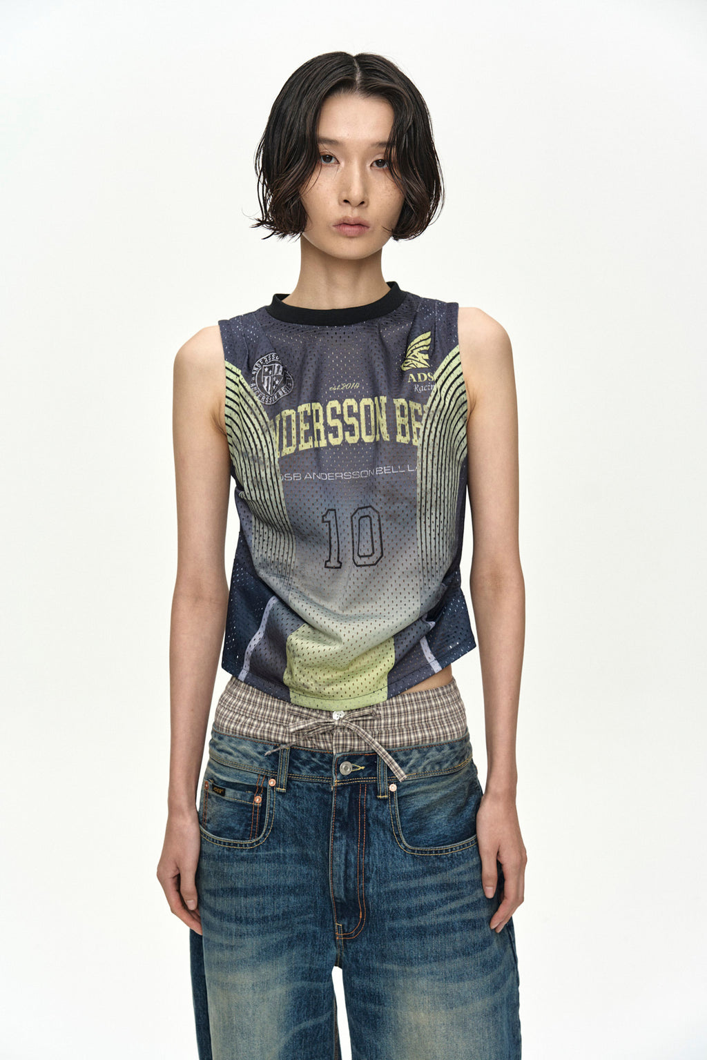 Andersson Bell - Unisex Trunk Layered Wide-Leg Jeans (Blue) product image 12 | TRAB K-Fashion Australia