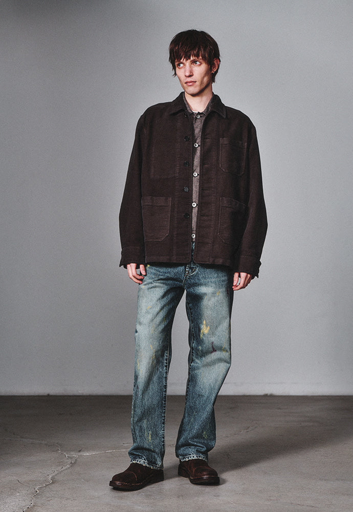Art if acts - Washed Moleskin French Work Jacket (Stone) product image 5 | TRAB K-Fashion Australia