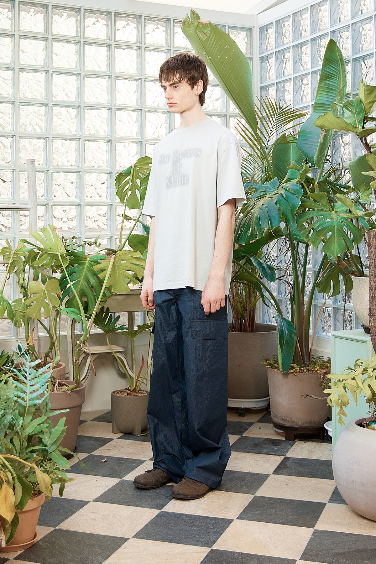 Matin Kim - For Lovers Logo Point Top (Light Grey) product image 5 | TRAB K-Fashion Australia