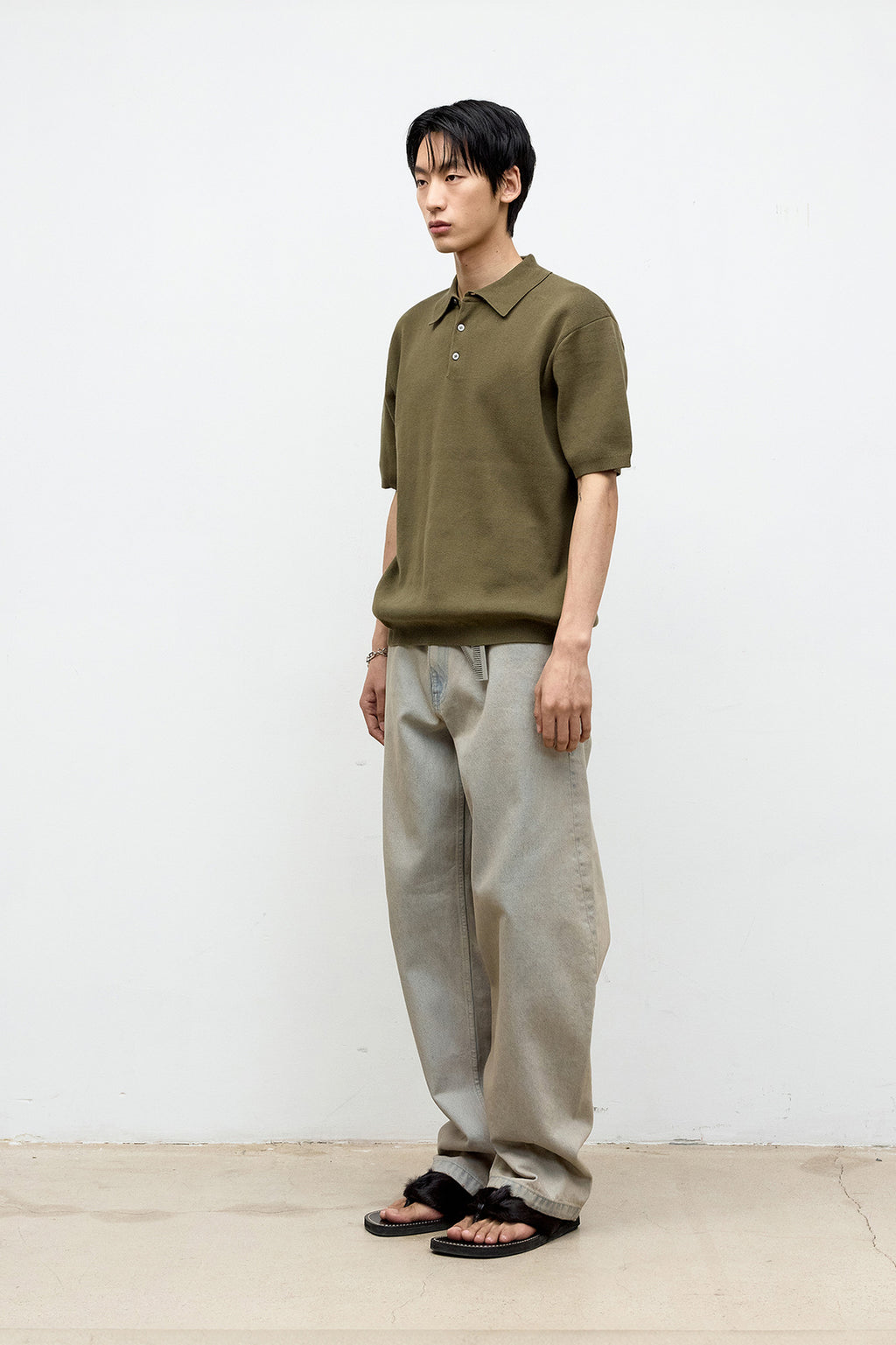 Coor - Compact Sandy Polo Knit (Khaki) product image 3 | TRAB K-Fashion Australia