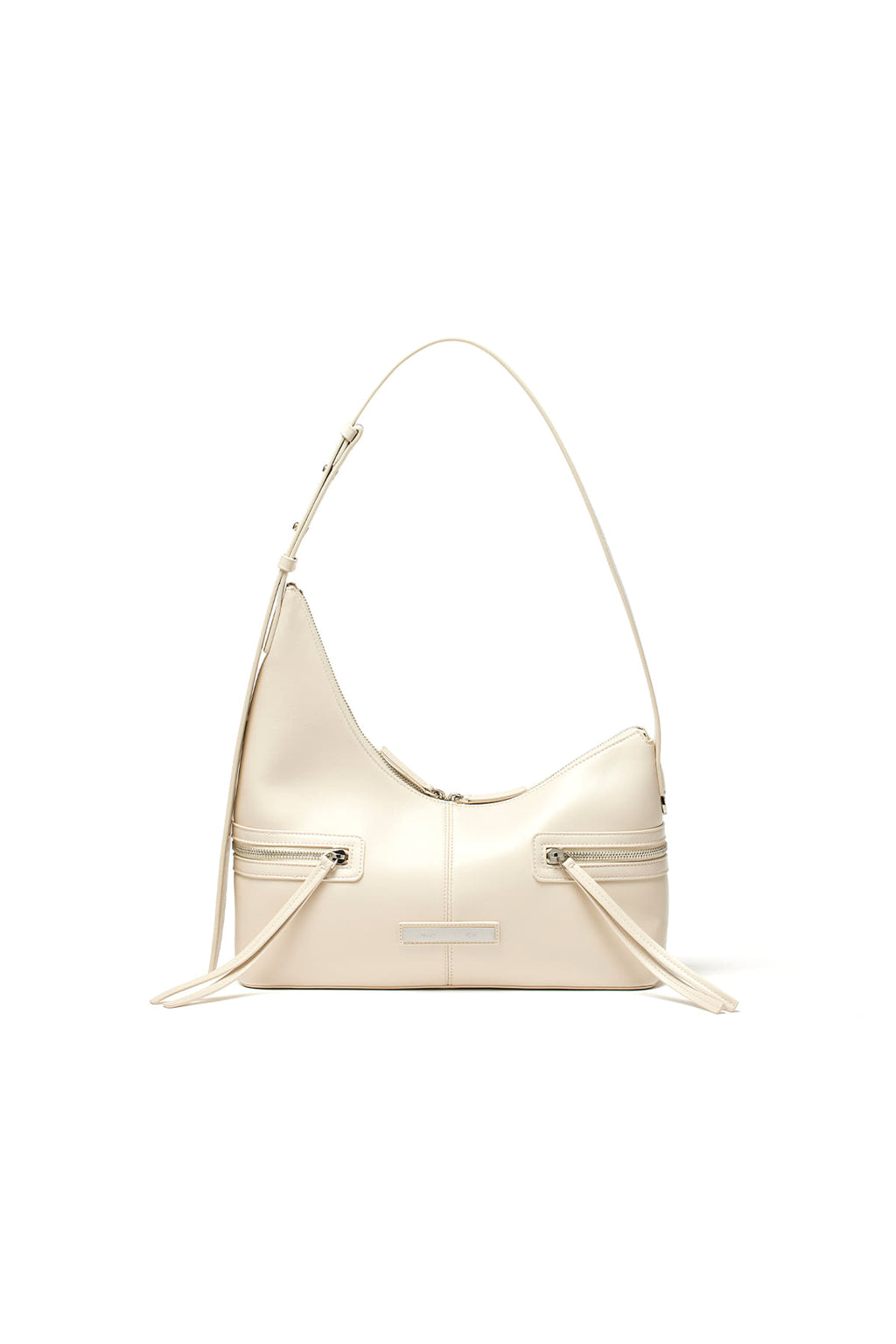 Matin Kim - Asymmetrical Zipper Bag (Ivory) product image 1 | TRAB K-Fashion Australia