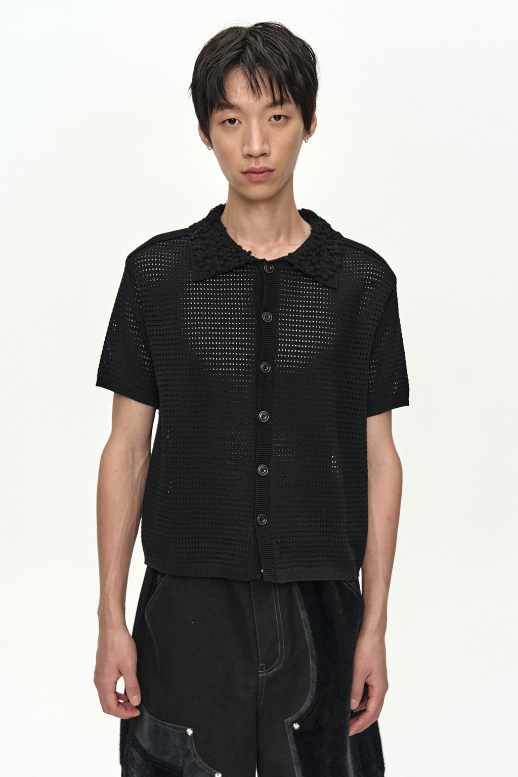 Andersson Bell - Boy Fitted Short Sleeve Collar Cardigan (Black) product image 4 | TRAB K-Fashion Australia
