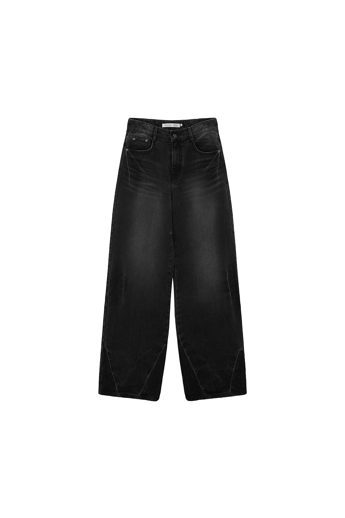 Matin Kim - Hem Washed Point Denim Pants (Black) product image 5 | TRAB K-Fashion Australia