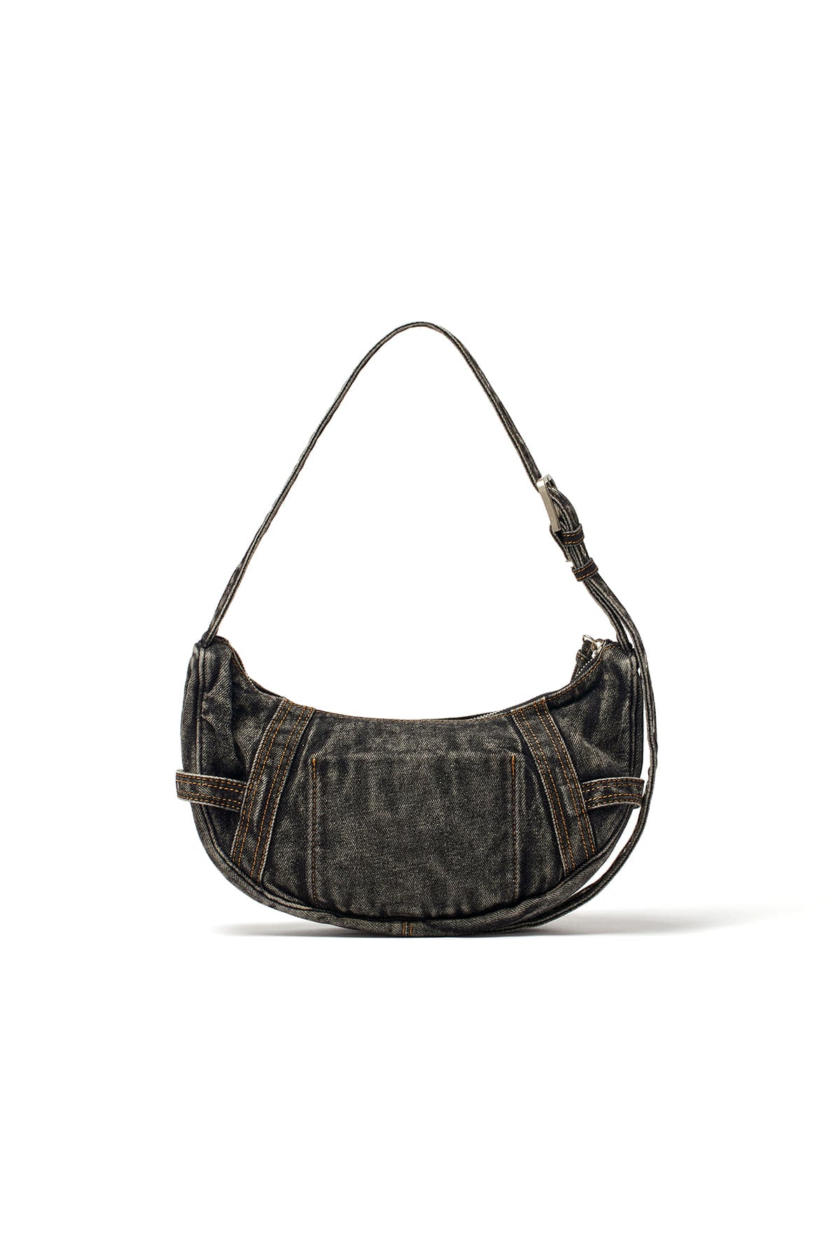 Matin Kim - Matin Washed Denim Mini Hobo Bag (Black) product image 2 | TRAB K-Fashion Australia