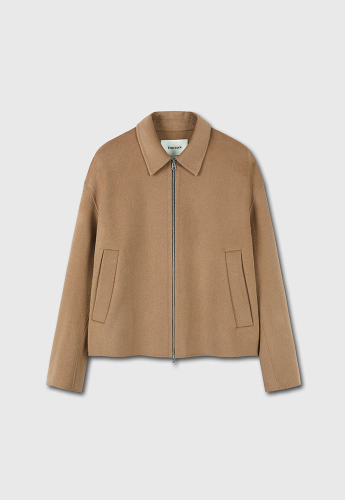 Tonywack - Handmade Cashmere Zipped Blouson Jacket (Camel) product image 7 | TRAB K-Fashion Australia