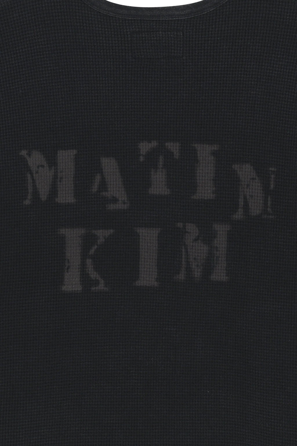 Matin Kim - Matin Washed Waffle Henley Neck Top (Charcoal) product image 6 | TRAB K-Fashion Australia