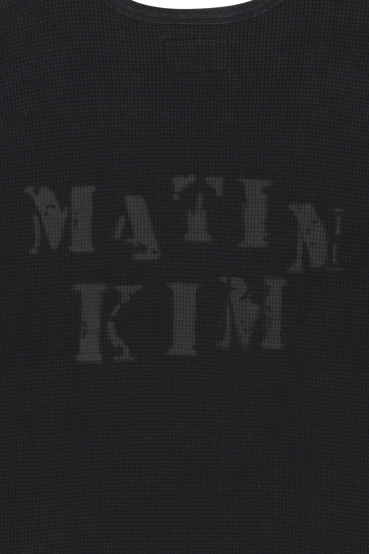 Matin Kim - Matin Washed Waffle Henley Neck Top (Charcoal) product image 6 | TRAB K-Fashion Australia