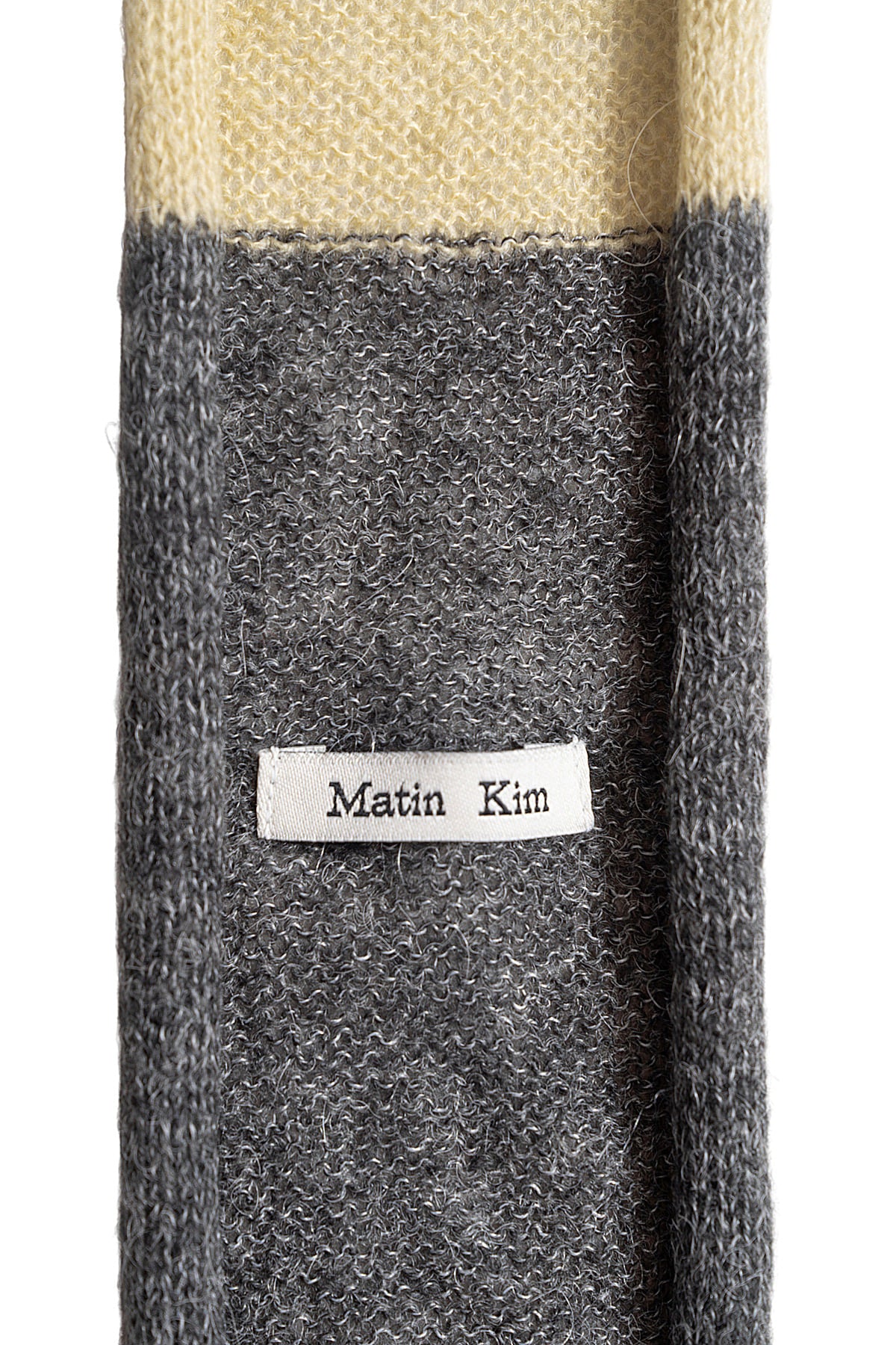 Matin Kim - Multi Stripe Alpaca Blended Muffler (Lime) product image 3 | TRAB K-Fashion Australia