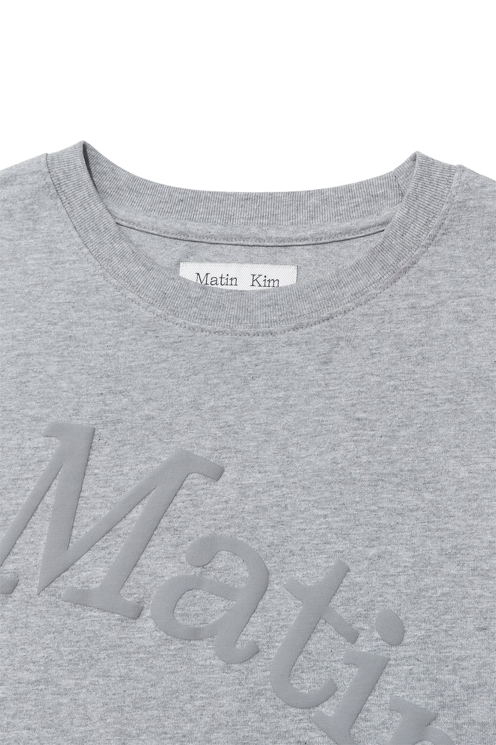 Matin Kim - Matin Wave Printing Logo Top (Grey) product image 3 | TRAB K-Fashion Australia