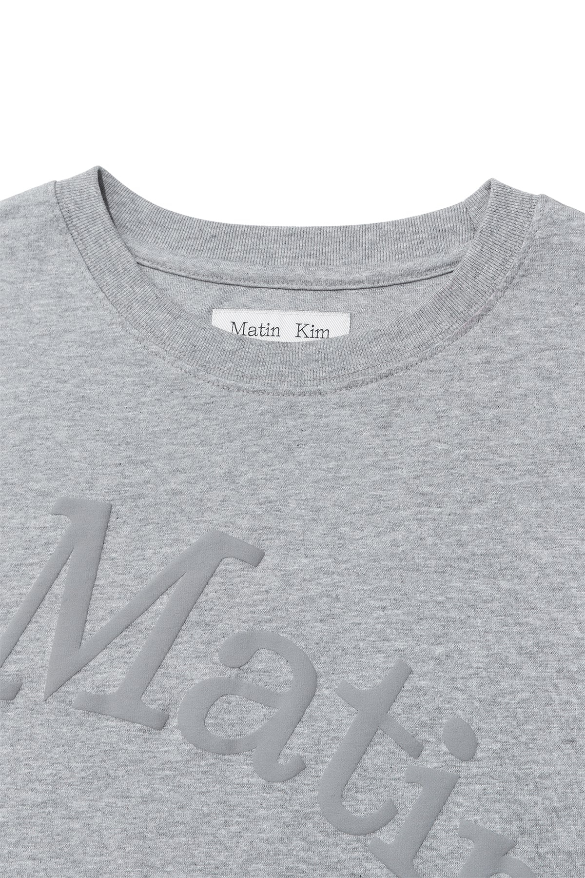 Matin Kim - Matin Wave Printing Logo Top (Grey) product image 3 | TRAB K-Fashion Australia