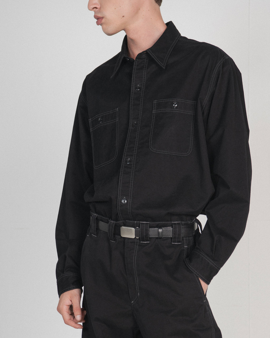 Brownyard - Washed Work Shirt (Black) product image 3 | TRAB K-Fashion Australia