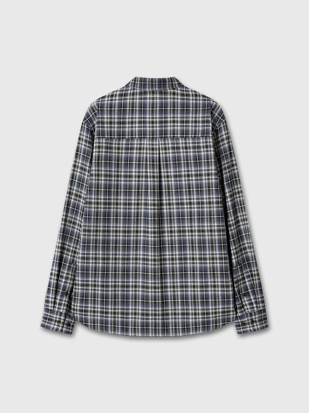 Tonywack - Checked Cotton Double Pocket Shirt (Blue) product image 9 | TRAB K-Fashion Australia