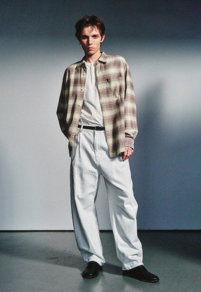 Art if acts - French Flannel Check Shirt (Vanilla Sky) product image 5 | TRAB K-Fashion Australia