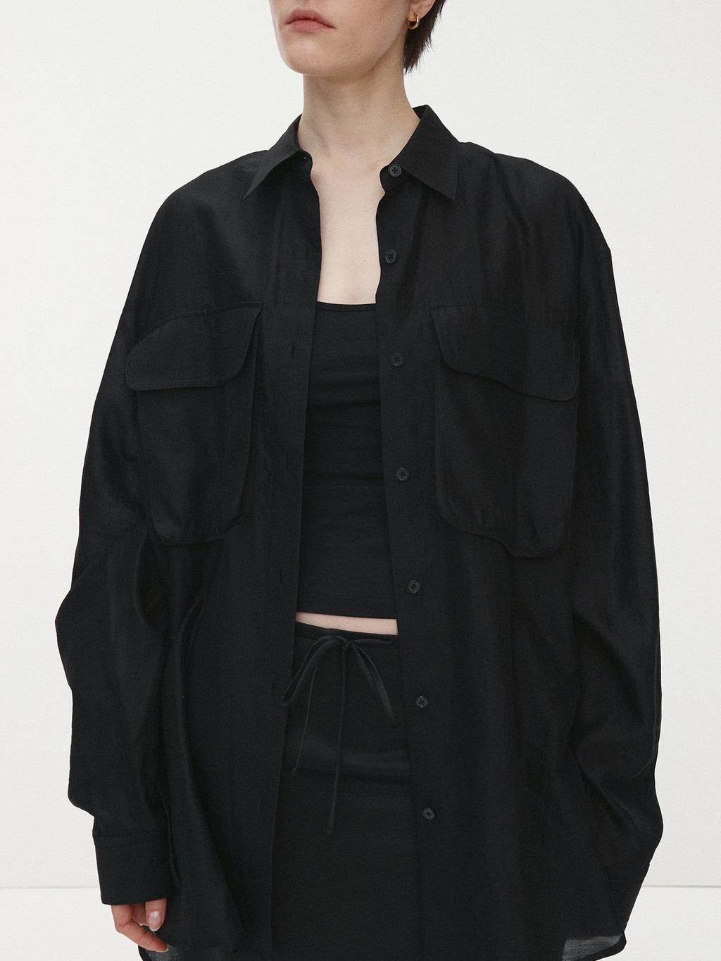 Tonywack - Tencel Oversized Shirt (Black) product image 5 | TRAB K-Fashion Australia