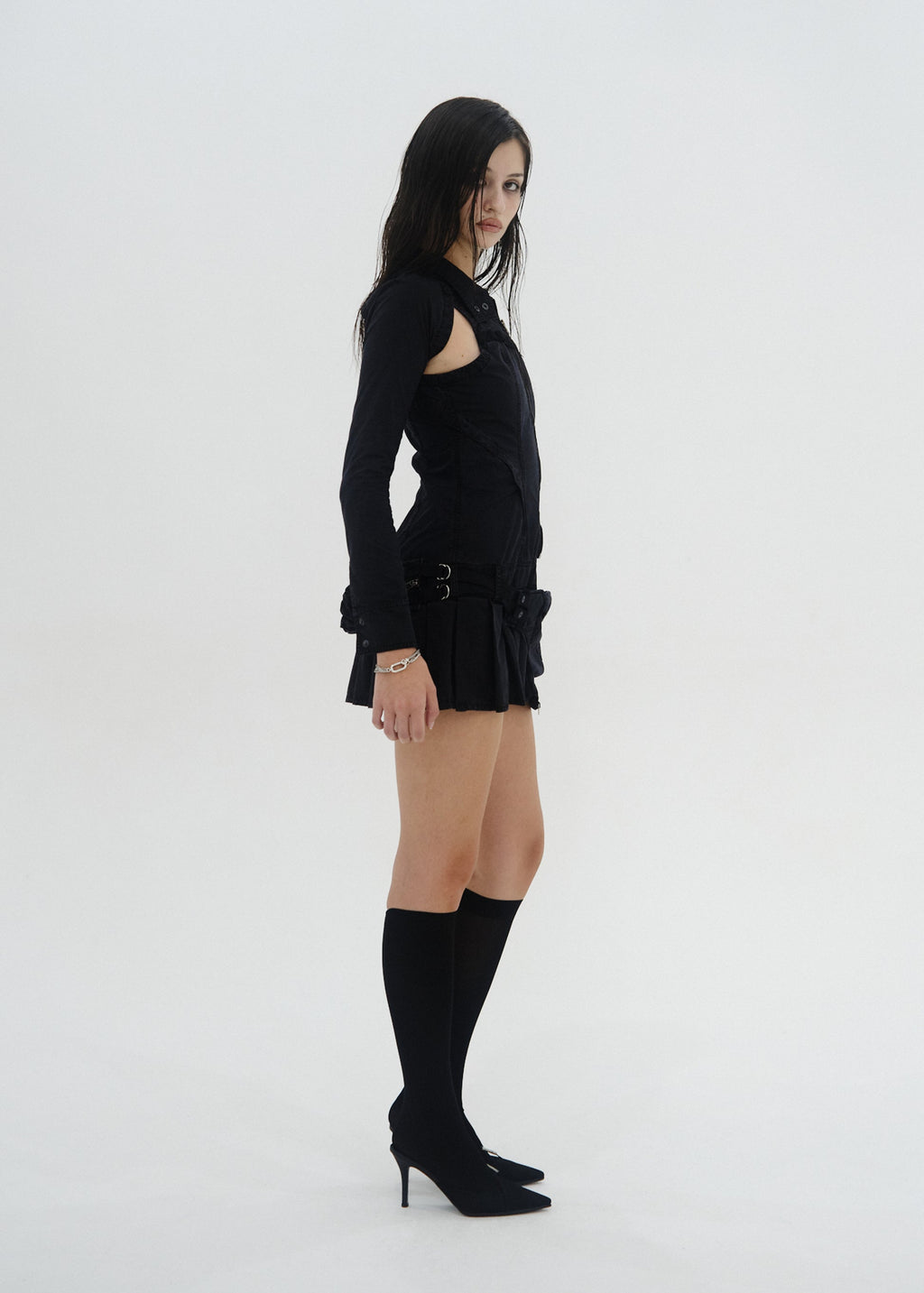 Hyein Seo - Convertible Dress w/ Waist Bag (Black) product image 1 | TRAB K-Fashion Australia