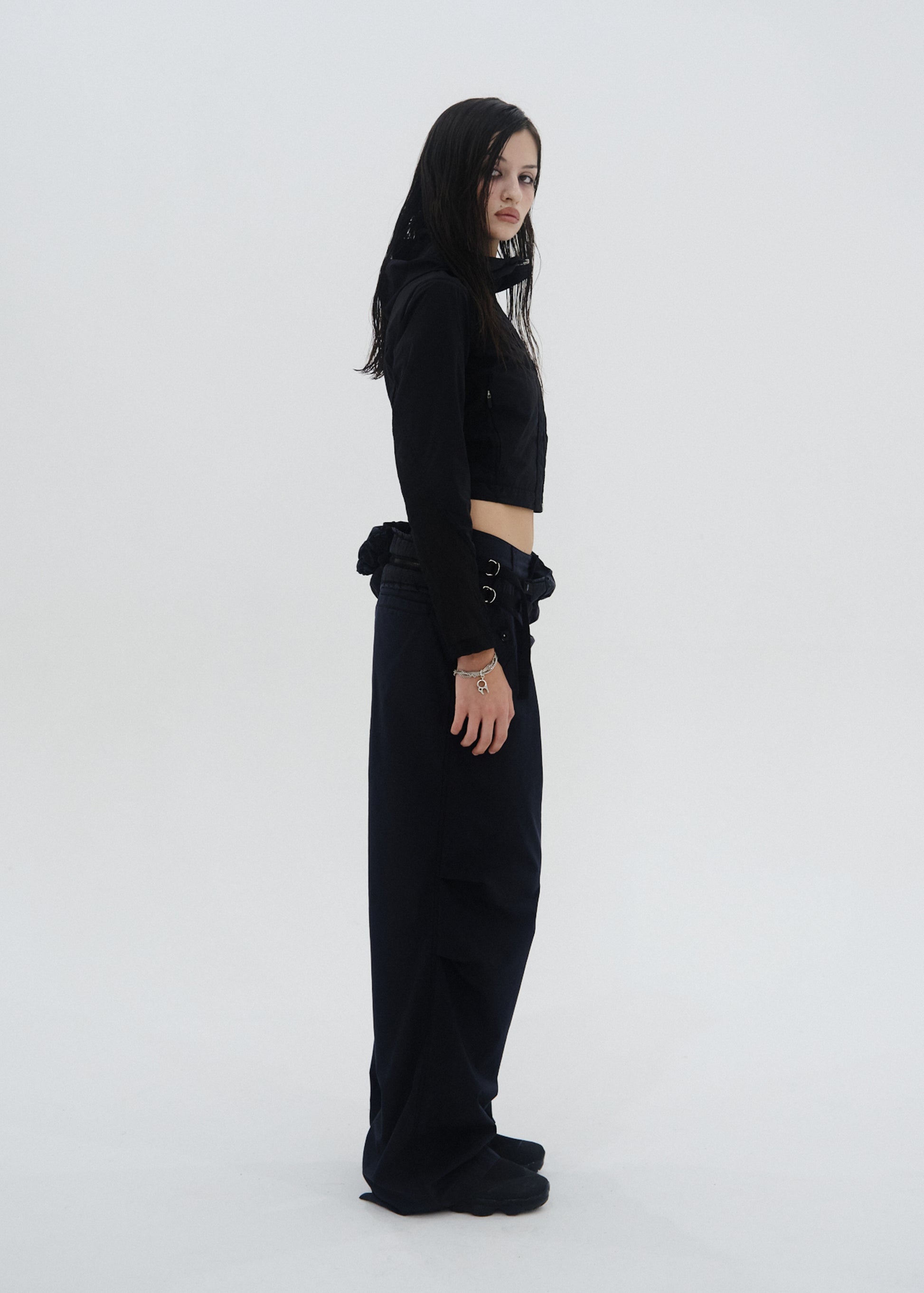 Hyein Seo - Paneled Crop Jacket (Black) product image 1 | TRAB K-Fashion Australia