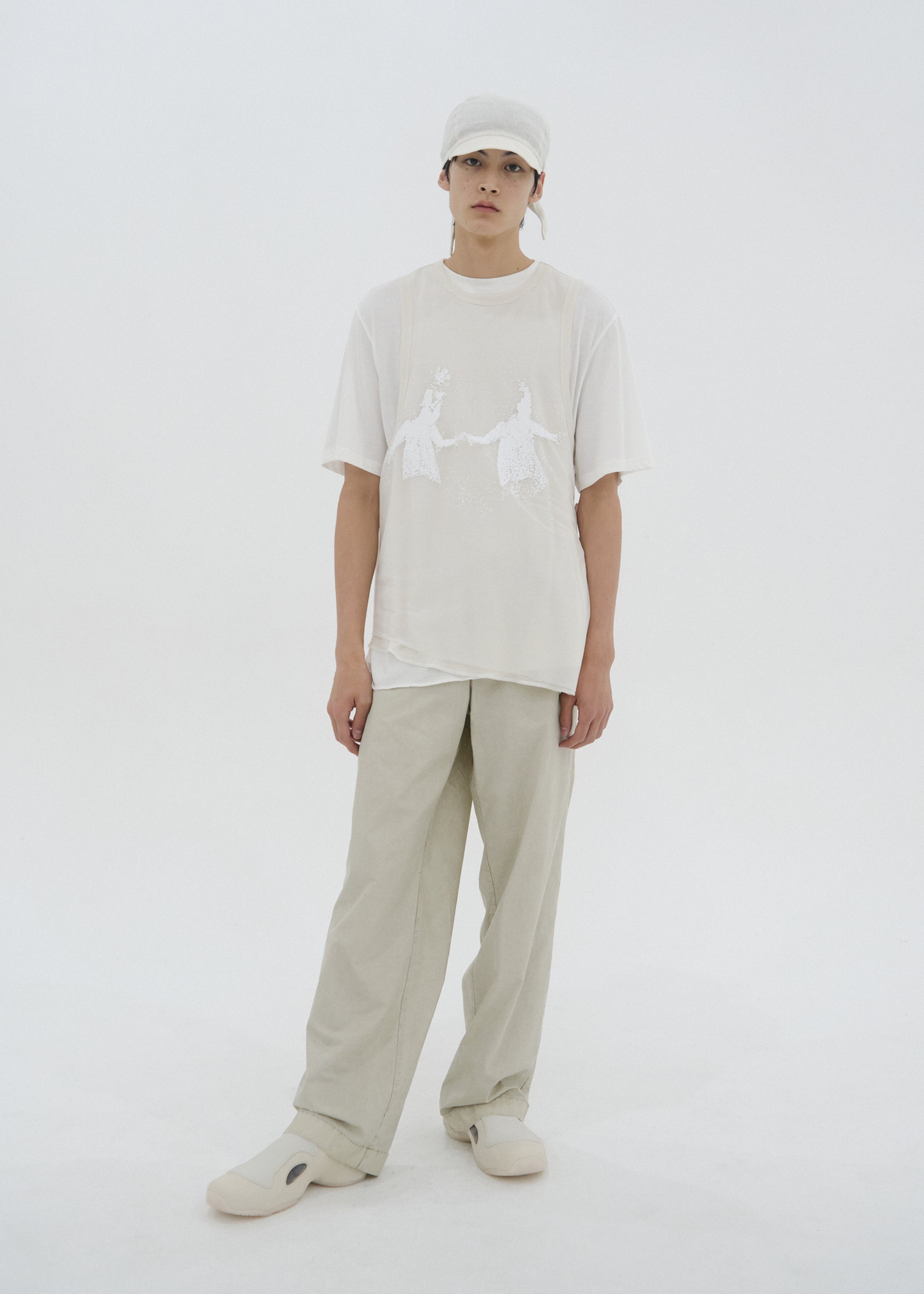 Hyein Seo - Double Layer T-Shirt (Ivory) product image 1 | TRAB K-Fashion Australia