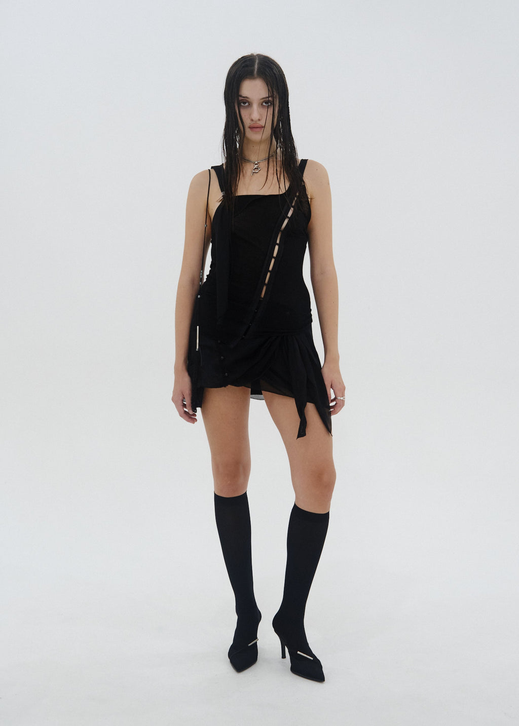 Hyein Seo - Beaded Strap Top (Black) product image 1 | TRAB K-Fashion Australia