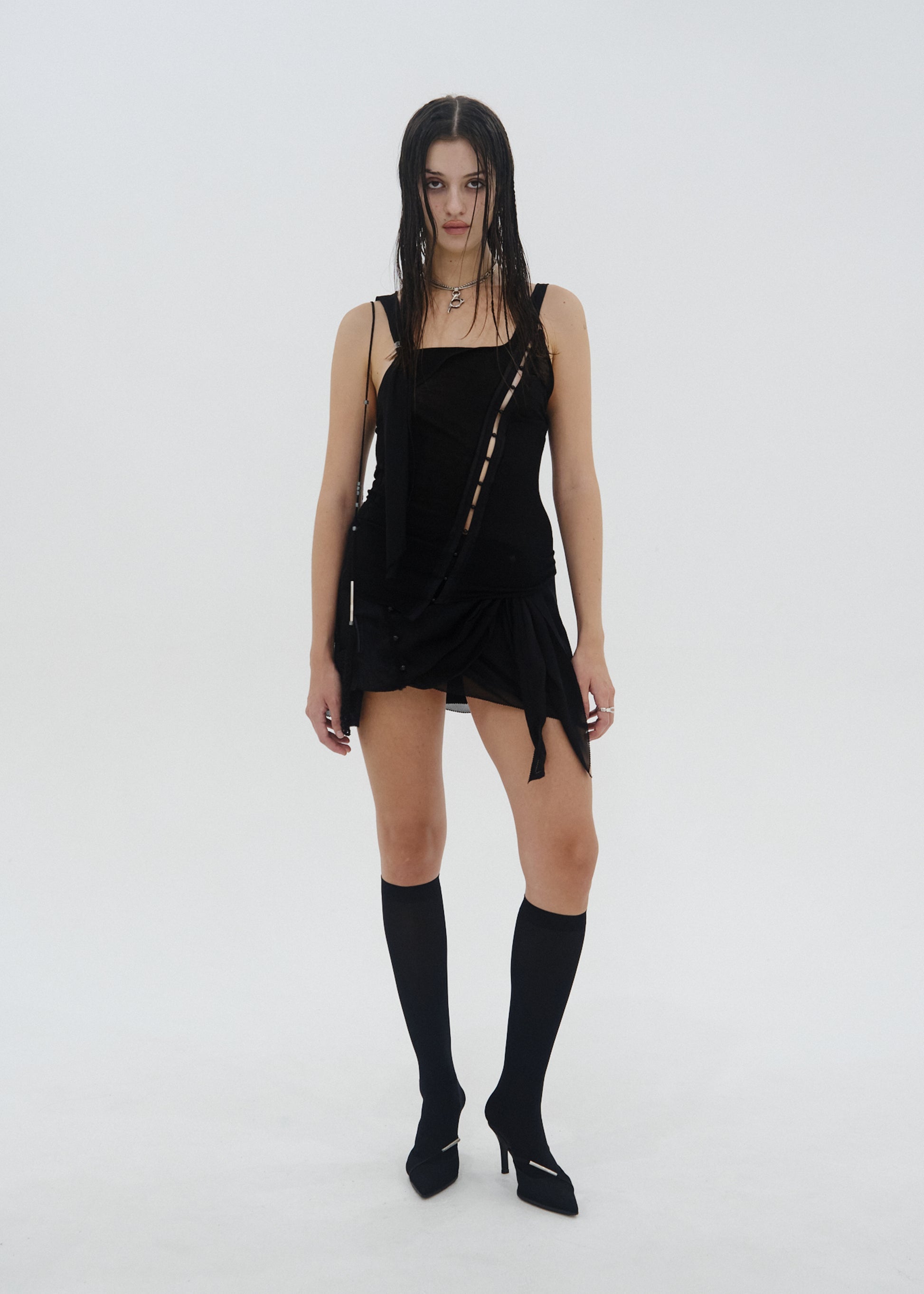 Hyein Seo - Beaded Strap Top (Black) product image 1 | TRAB K-Fashion Australia