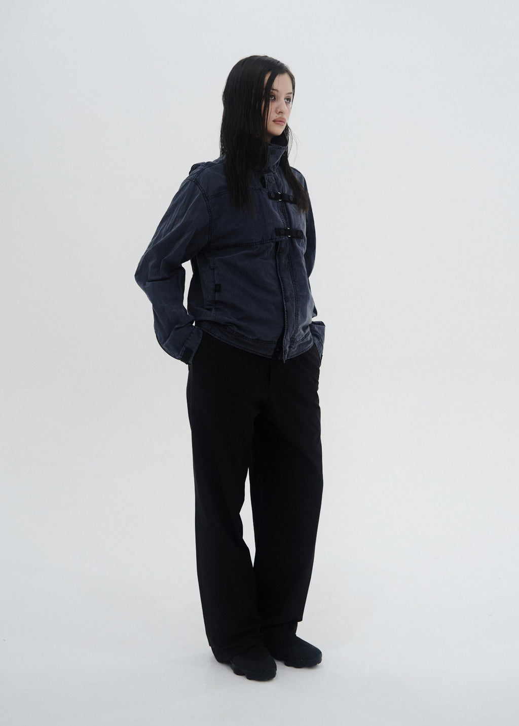 Hyein Seo - Dyed Cotton Jacket (Dark Night) product image 1 | TRAB K-Fashion Australia