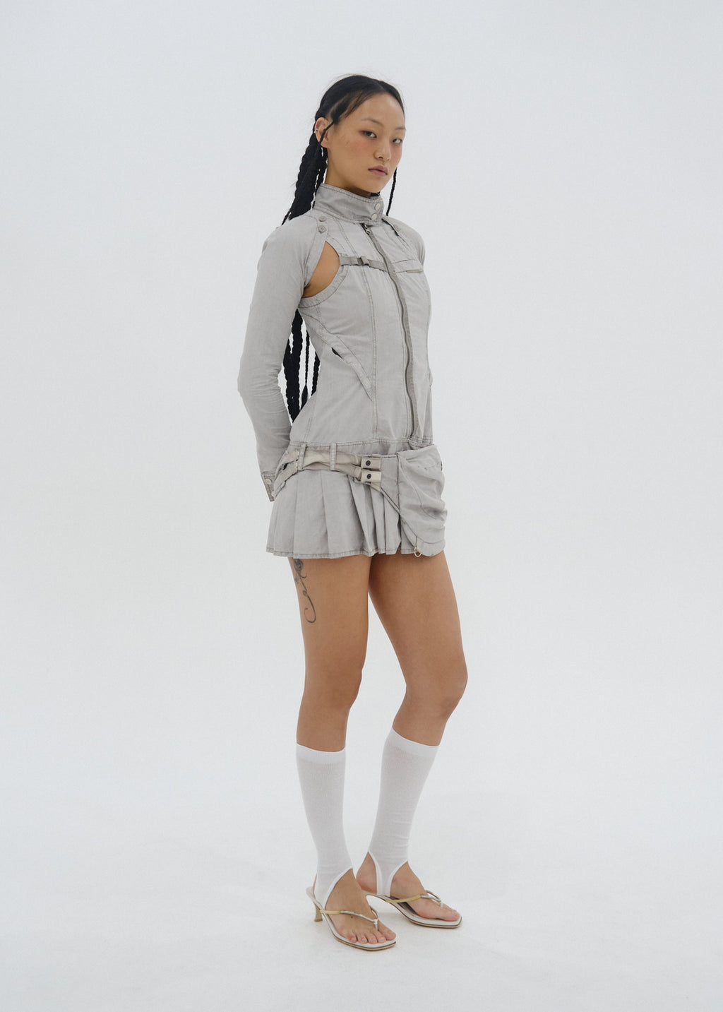 Hyein Seo - Convertible Dress w/ Waist Bag (Moon Grey) product image 1 | TRAB K-Fashion Australia