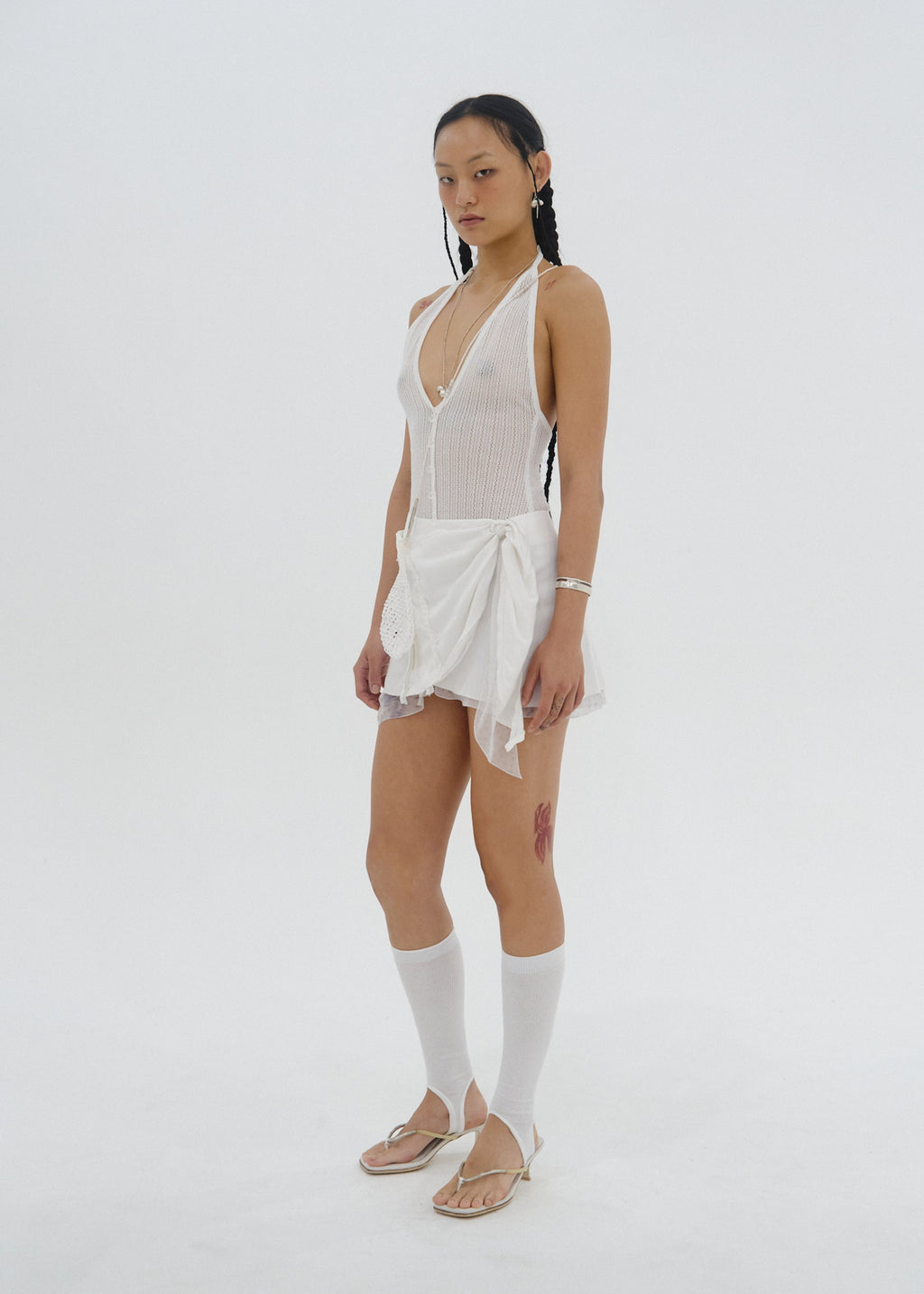 Hyein Seo - Tied Mini Skirt (White) product image 1 | TRAB K-Fashion Australia