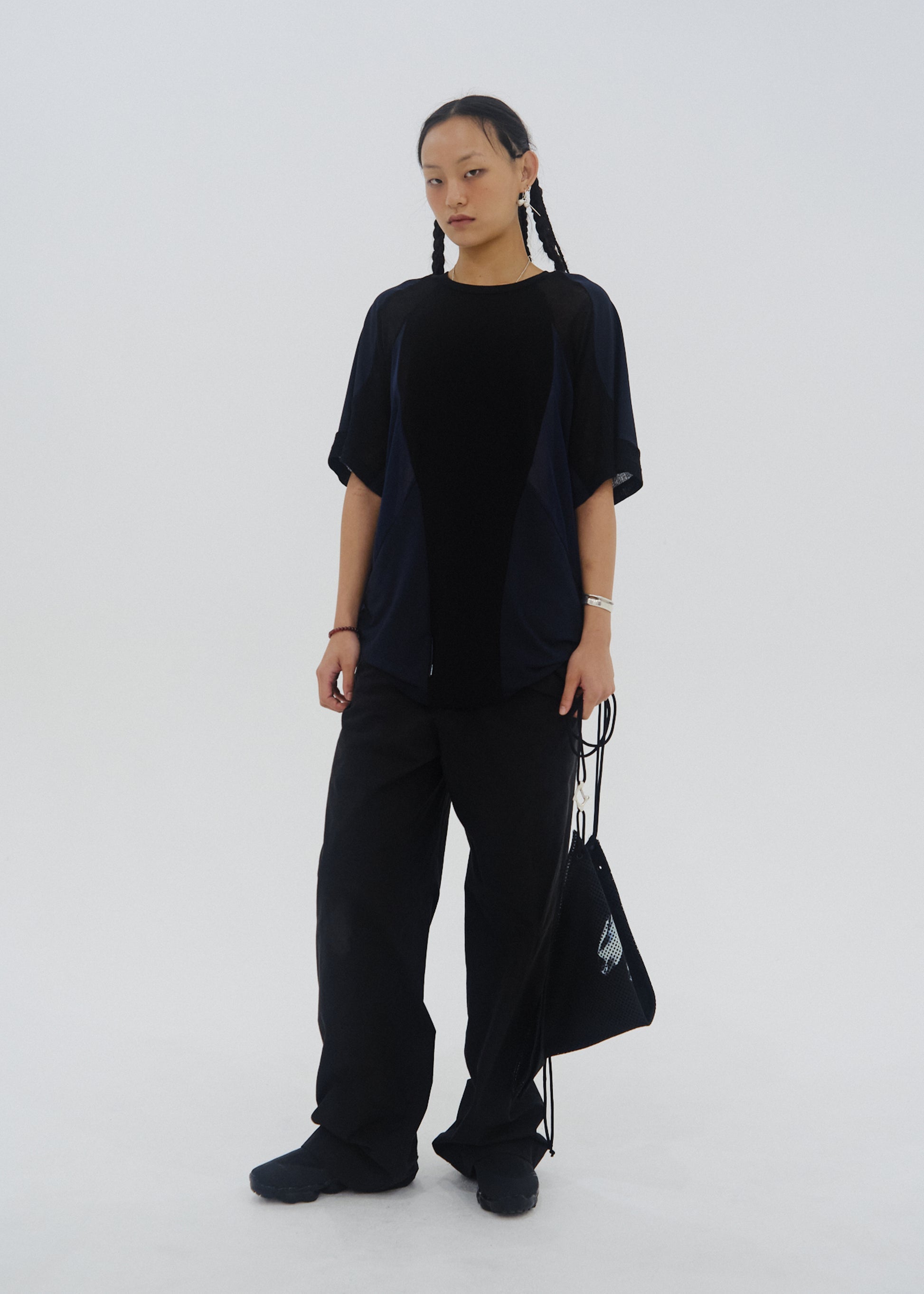 Hyein Seo - Paneled T-Shirt (Black) product image 1 | TRAB K-Fashion Australia