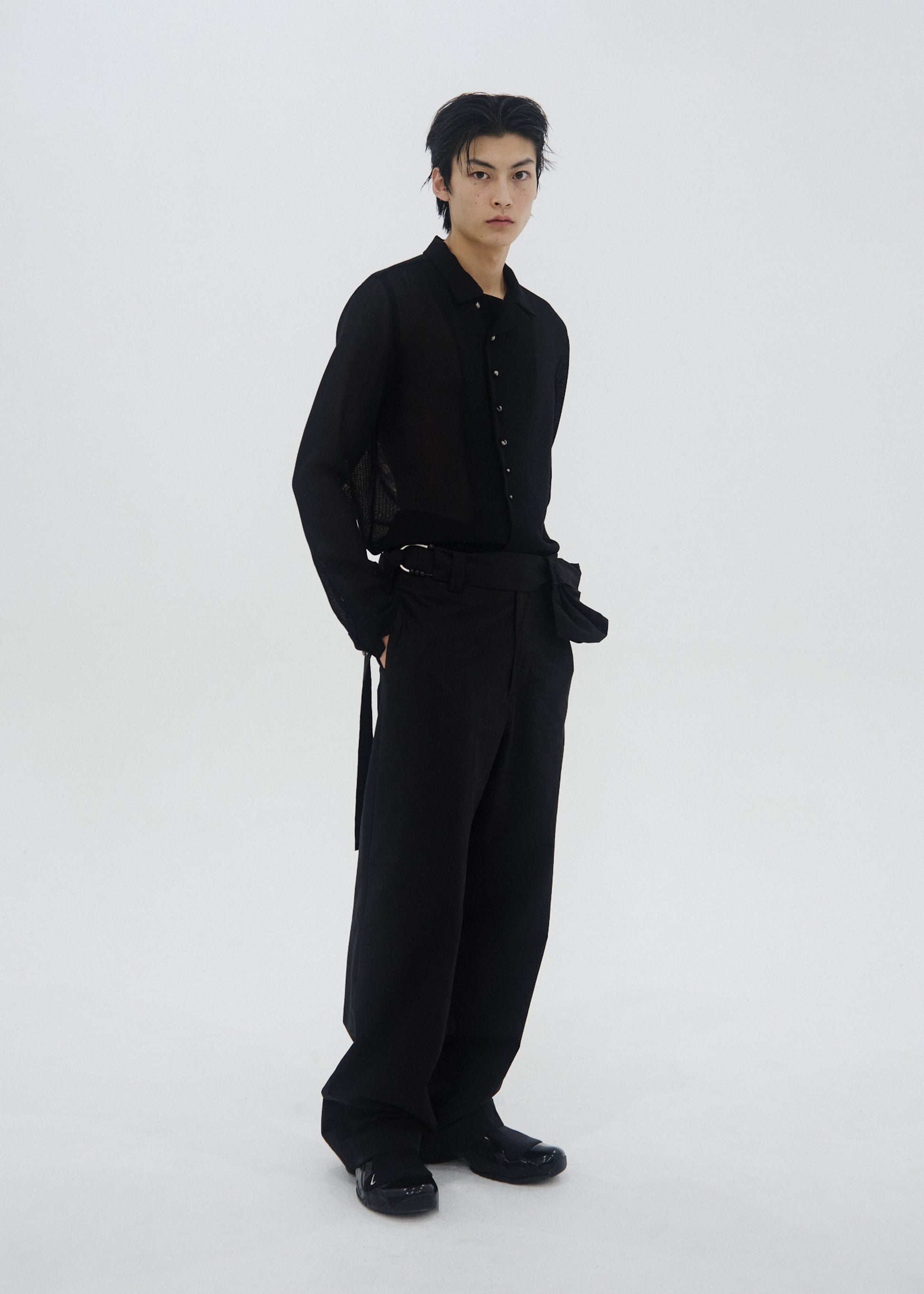 Hyein Seo - Seed Button Shirt (Black) product image 1 | TRAB K-Fashion Australia