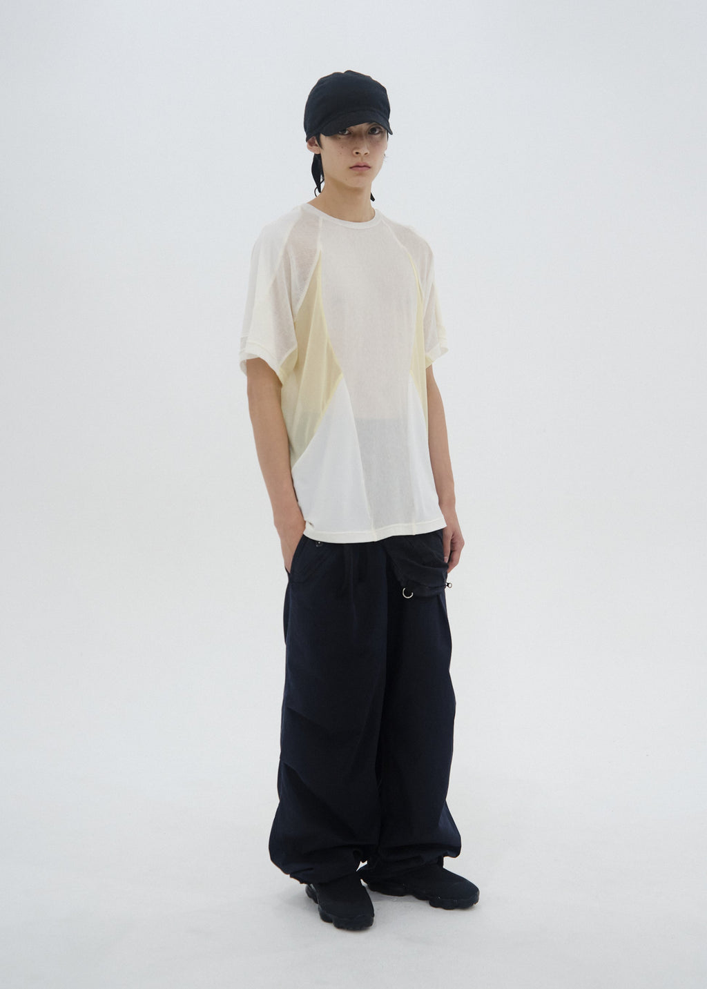 Hyein Seo - Paneled T-Shirt (White) product image 1 | TRAB K-Fashion Australia