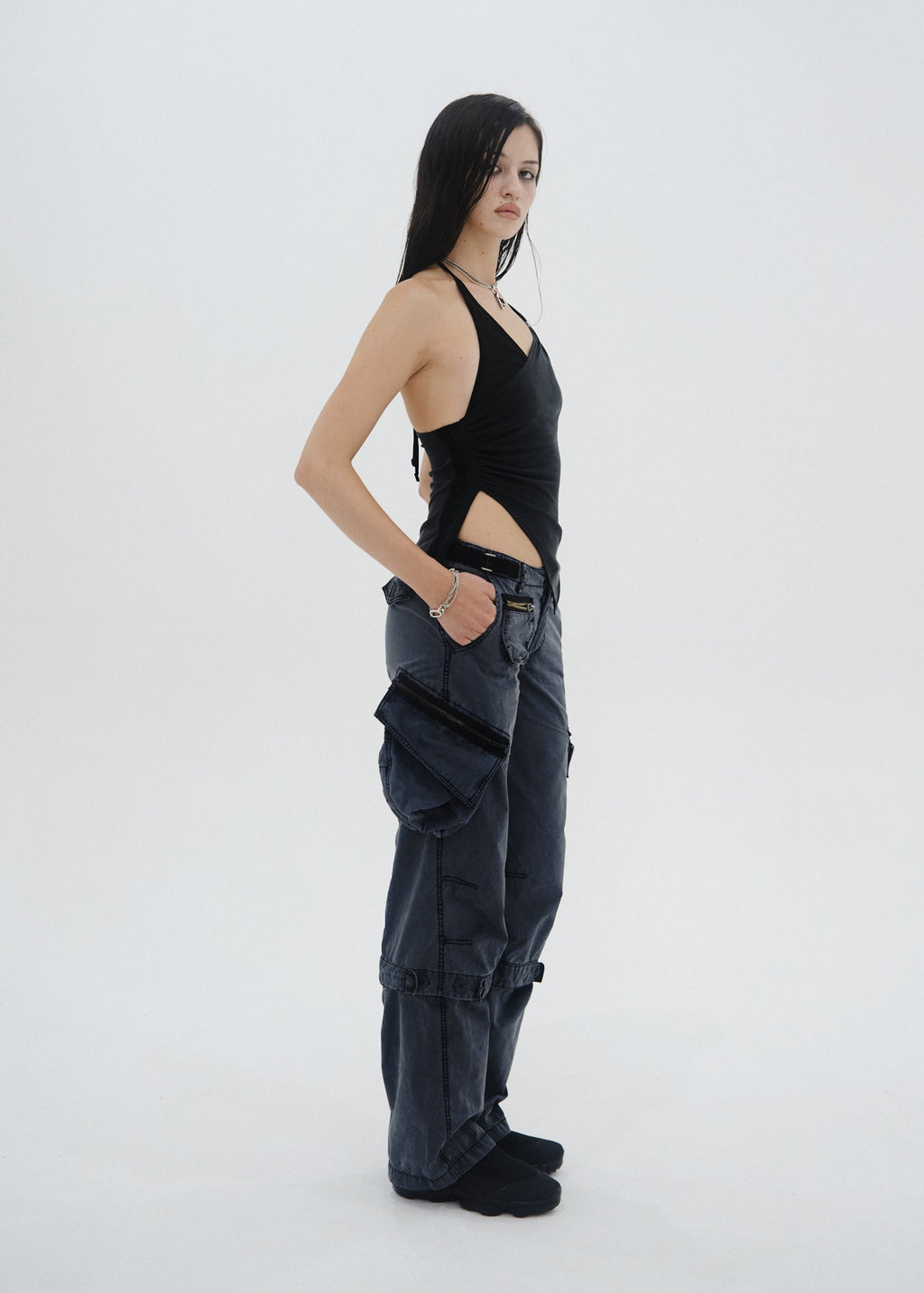 Hyein Seo - Convertible Pocket Pants (Dark Night) product image 5 | TRAB K-Fashion Australia