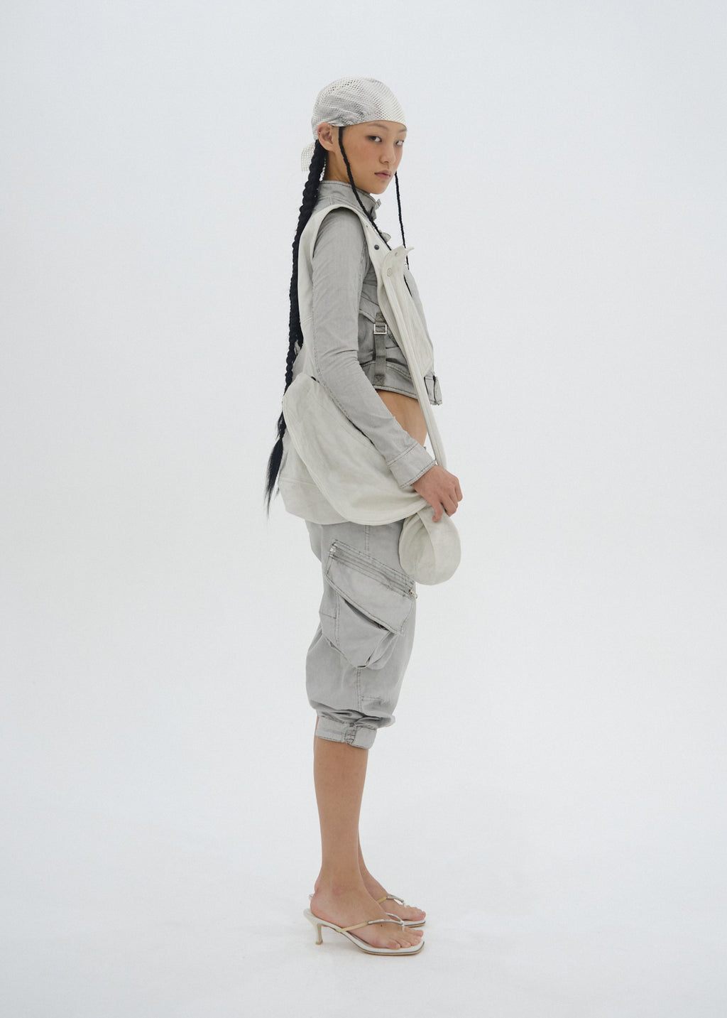 Hyein Seo - Dyed Moto Jacket (Moon Grey) product image 1 | TRAB K-Fashion Australia