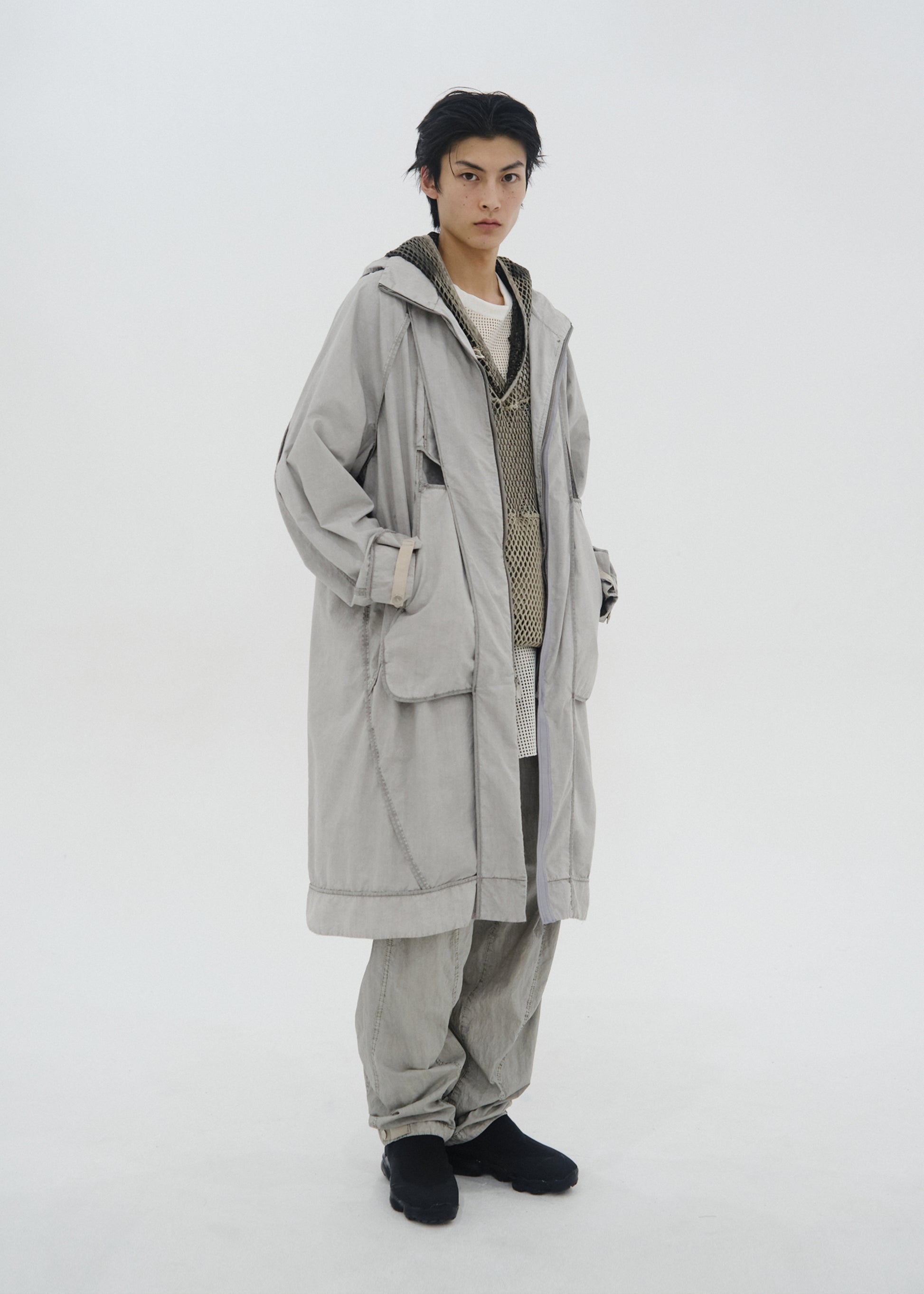 Hyein Seo - Reversed Coat (Moon Grey) product image 1 | TRAB K-Fashion Australia