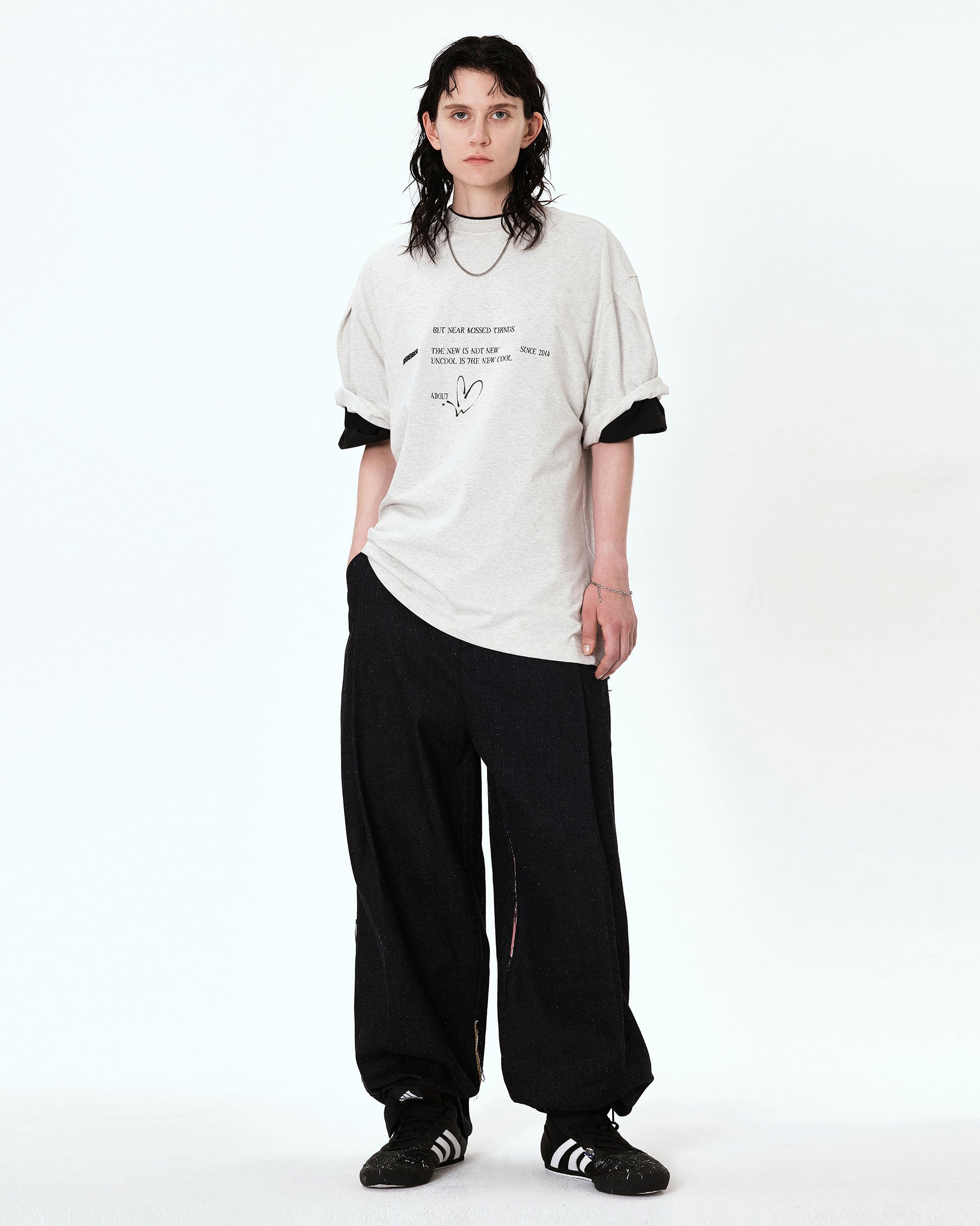 Ader Error - Twinkle heart logo t-shirt (Oatmeal) product image 1 | TRAB K-Fashion Australia