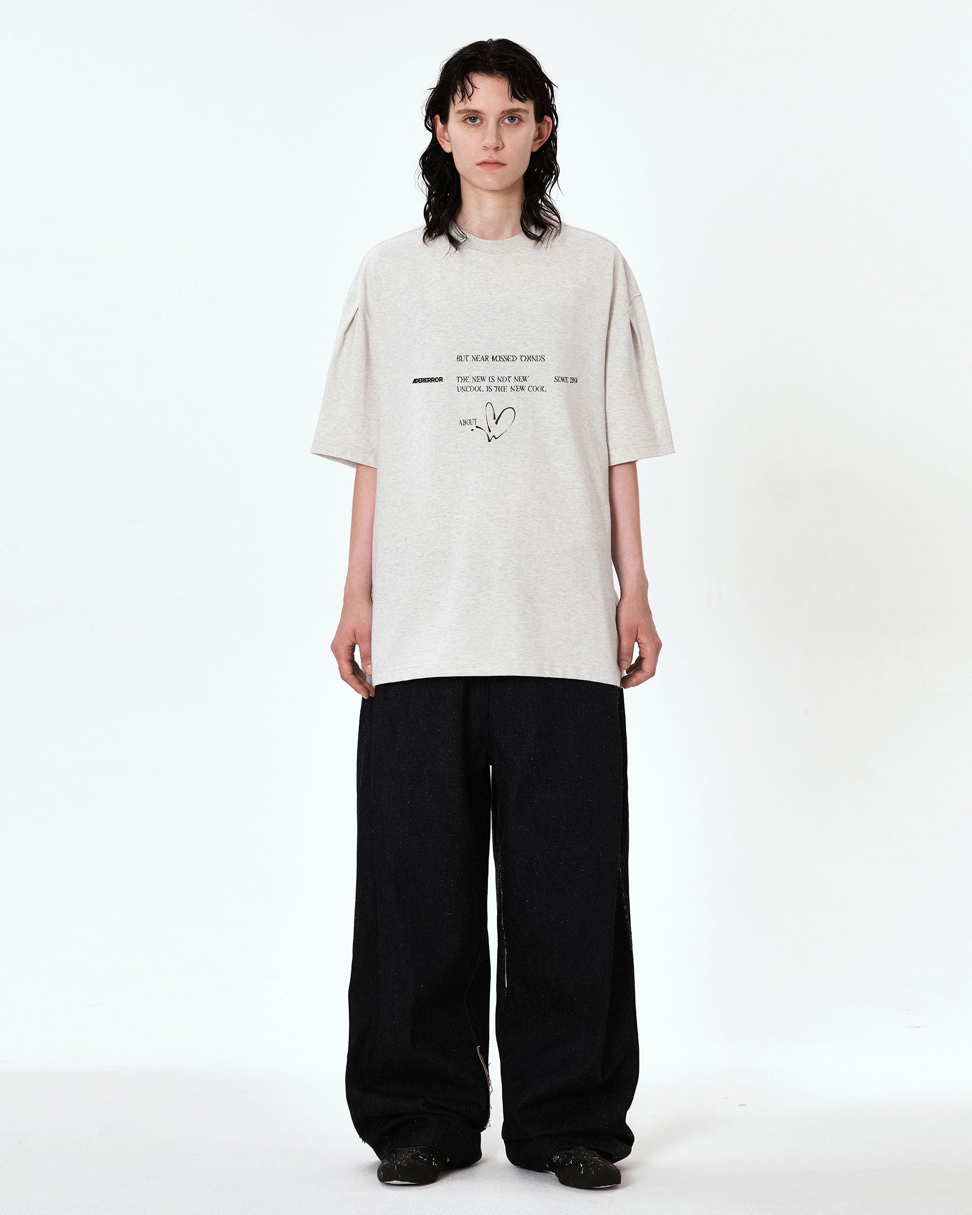 Ader Error - Twinkle heart logo t-shirt (Oatmeal) product image 3 | TRAB K-Fashion Australia
