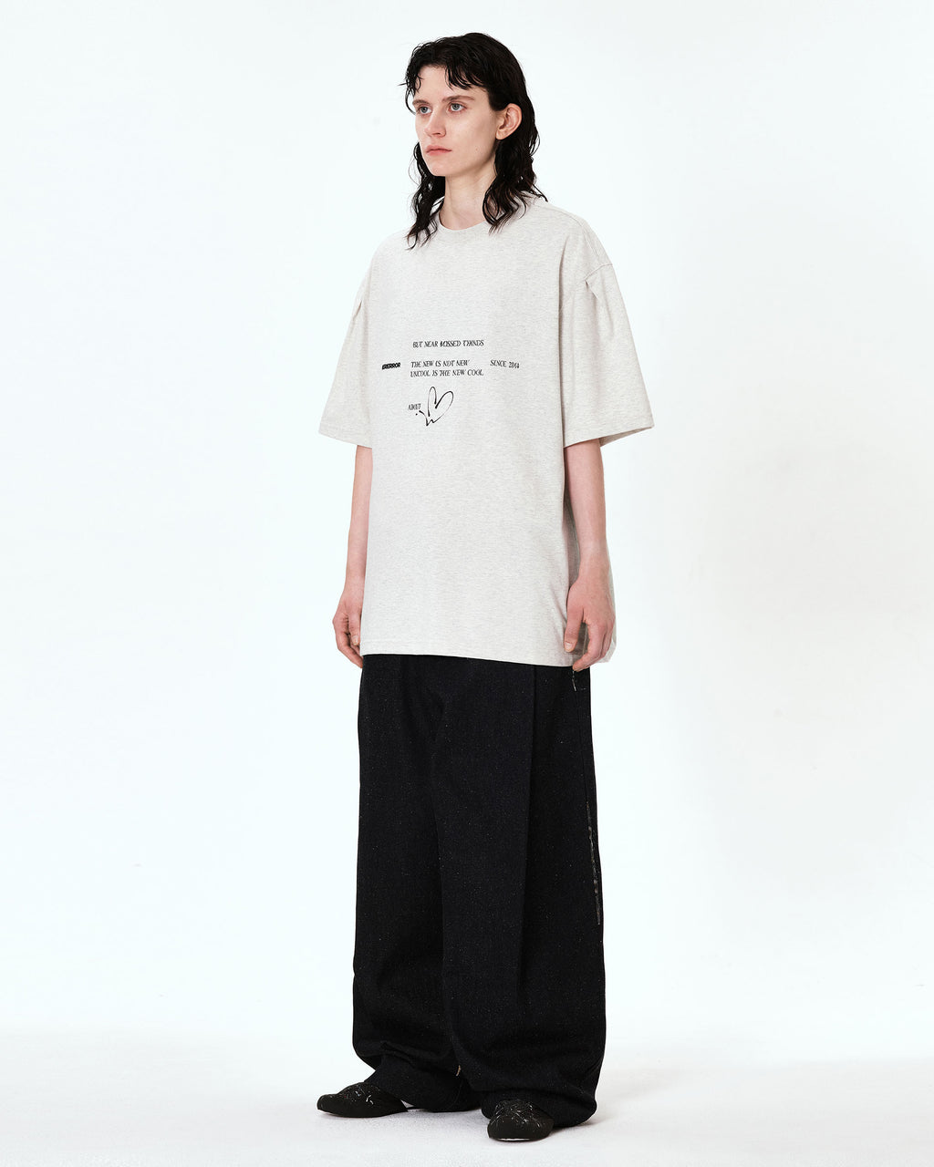 Ader Error - Twinkle heart logo t-shirt (Oatmeal) product image 4 | TRAB K-Fashion Australia