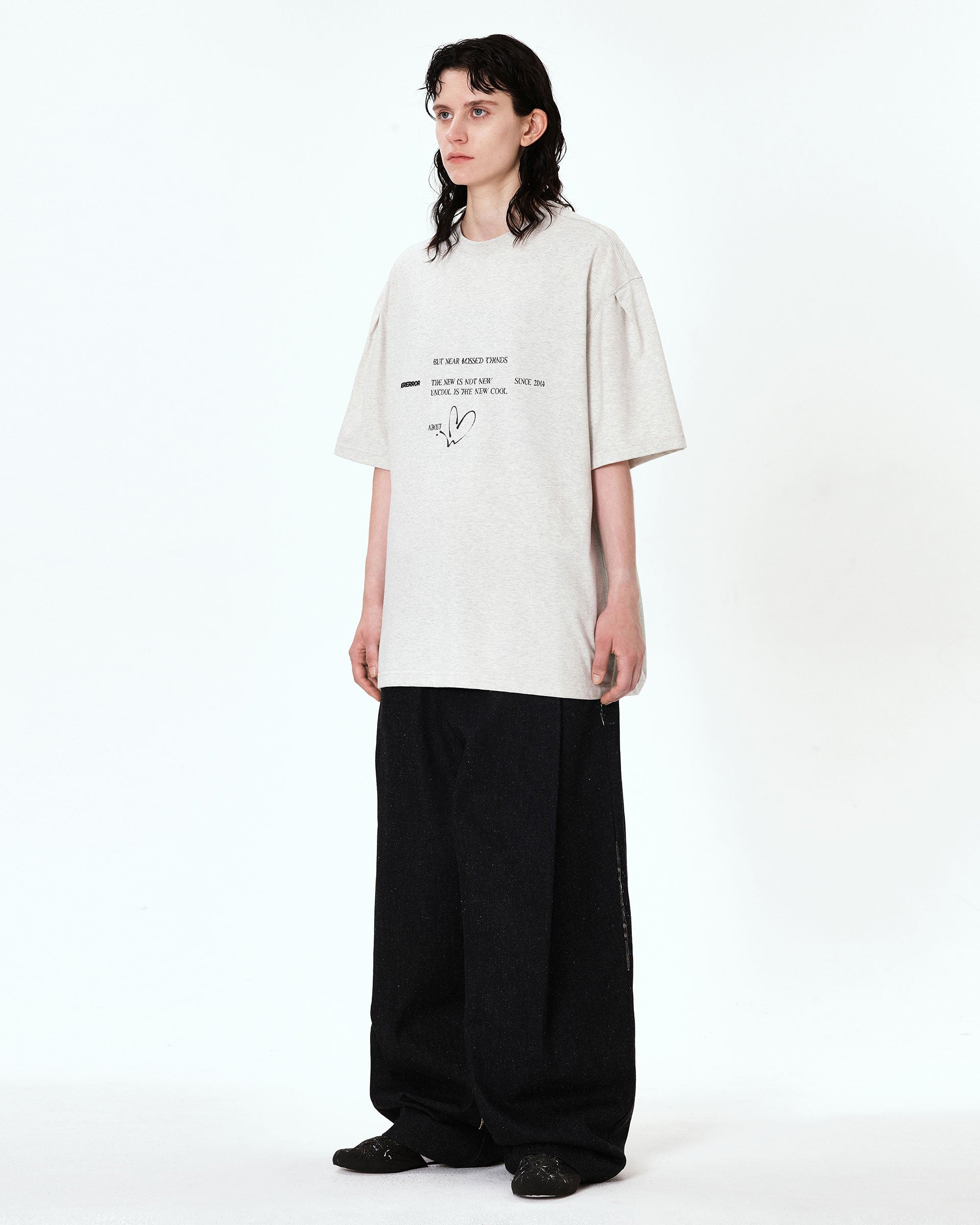 Ader Error - Twinkle heart logo t-shirt (Oatmeal) product image 4 | TRAB K-Fashion Australia