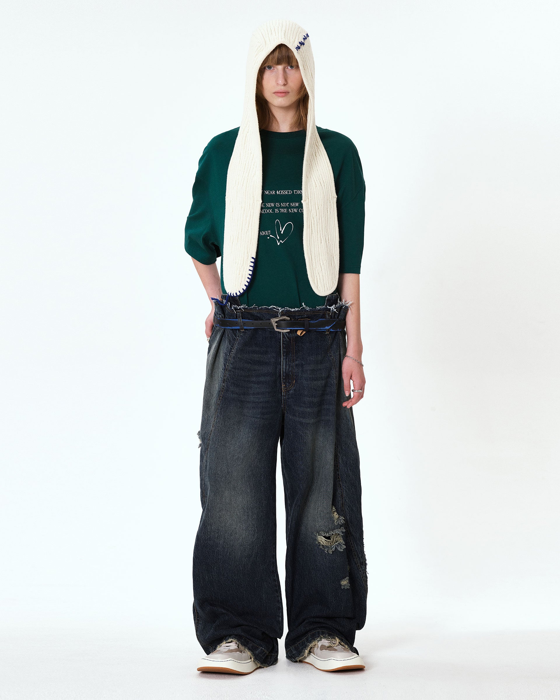 Ader Error - Twinkle heart logo t-shirt (Green) product image 1 | TRAB K-Fashion Australia