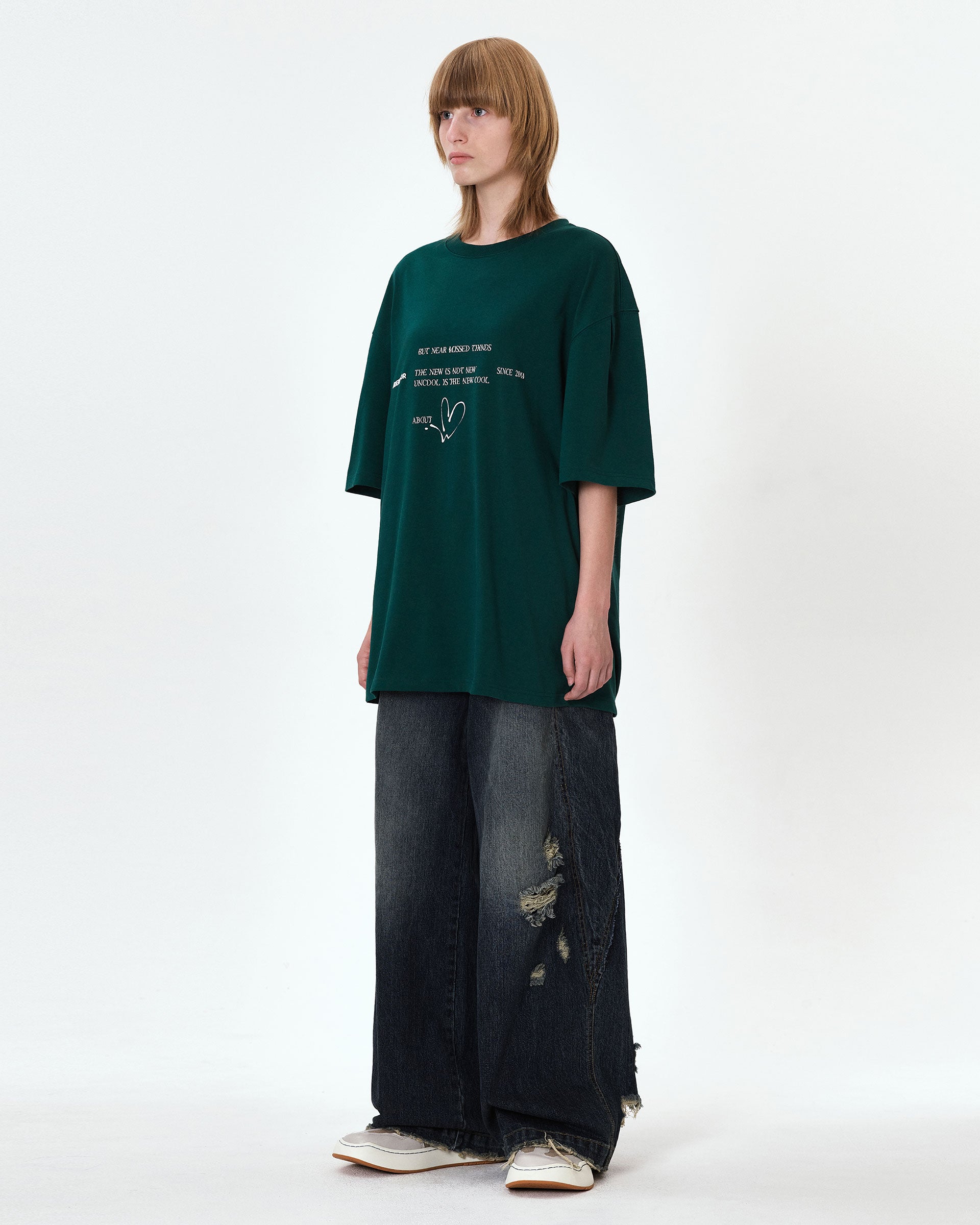 Ader Error - Twinkle heart logo t-shirt (Green) product image 4 | TRAB K-Fashion Australia