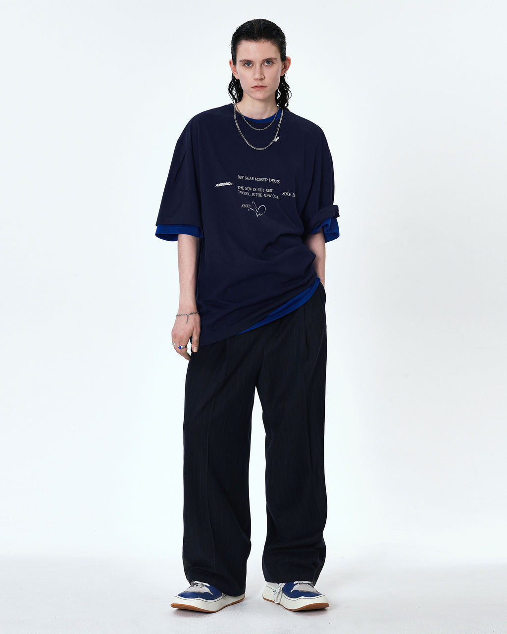 Ader Error - Twinkle heart logo t-shirt (Navy) product image 1 | TRAB K-Fashion Australia