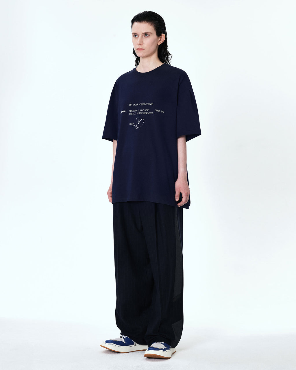 Ader Error - Twinkle heart logo t-shirt (Navy) product image 4 | TRAB K-Fashion Australia