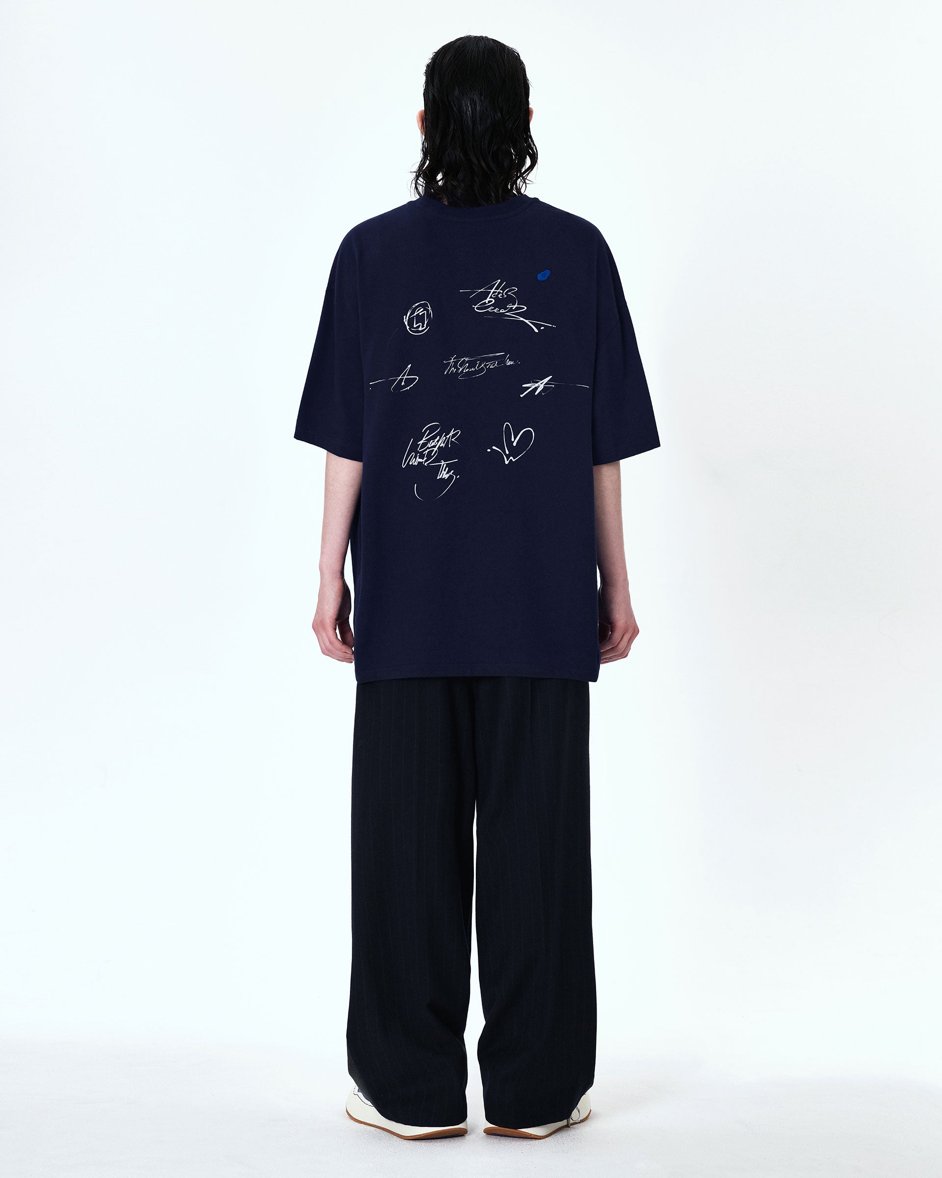 Ader Error - Twinkle heart logo t-shirt (Navy) product image 5 | TRAB K-Fashion Australia
