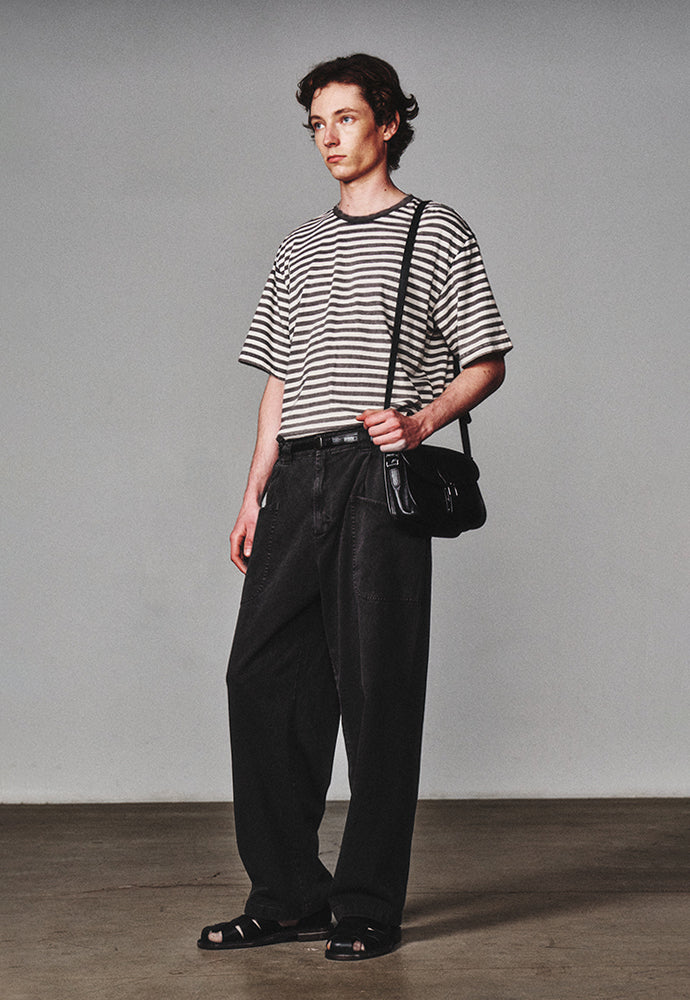 Art if acts - French Stripe S/S Tee (Faded Charcoal) product image 3 | TRAB K-Fashion Australia