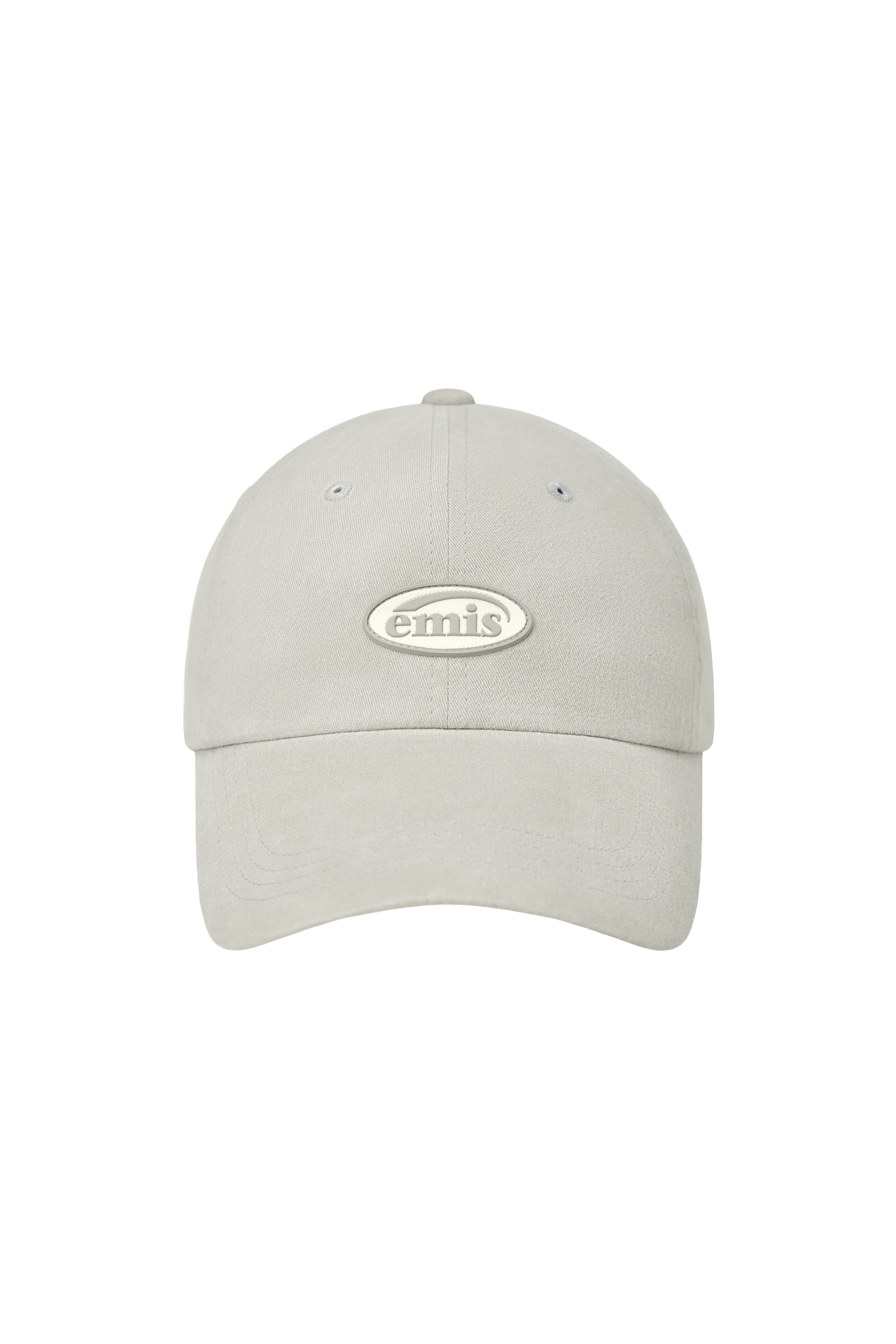 Emis - Mini Rubber Patch Brushed Ball Cap (Light Gray) product image 1 | TRAB K-Fashion Australia